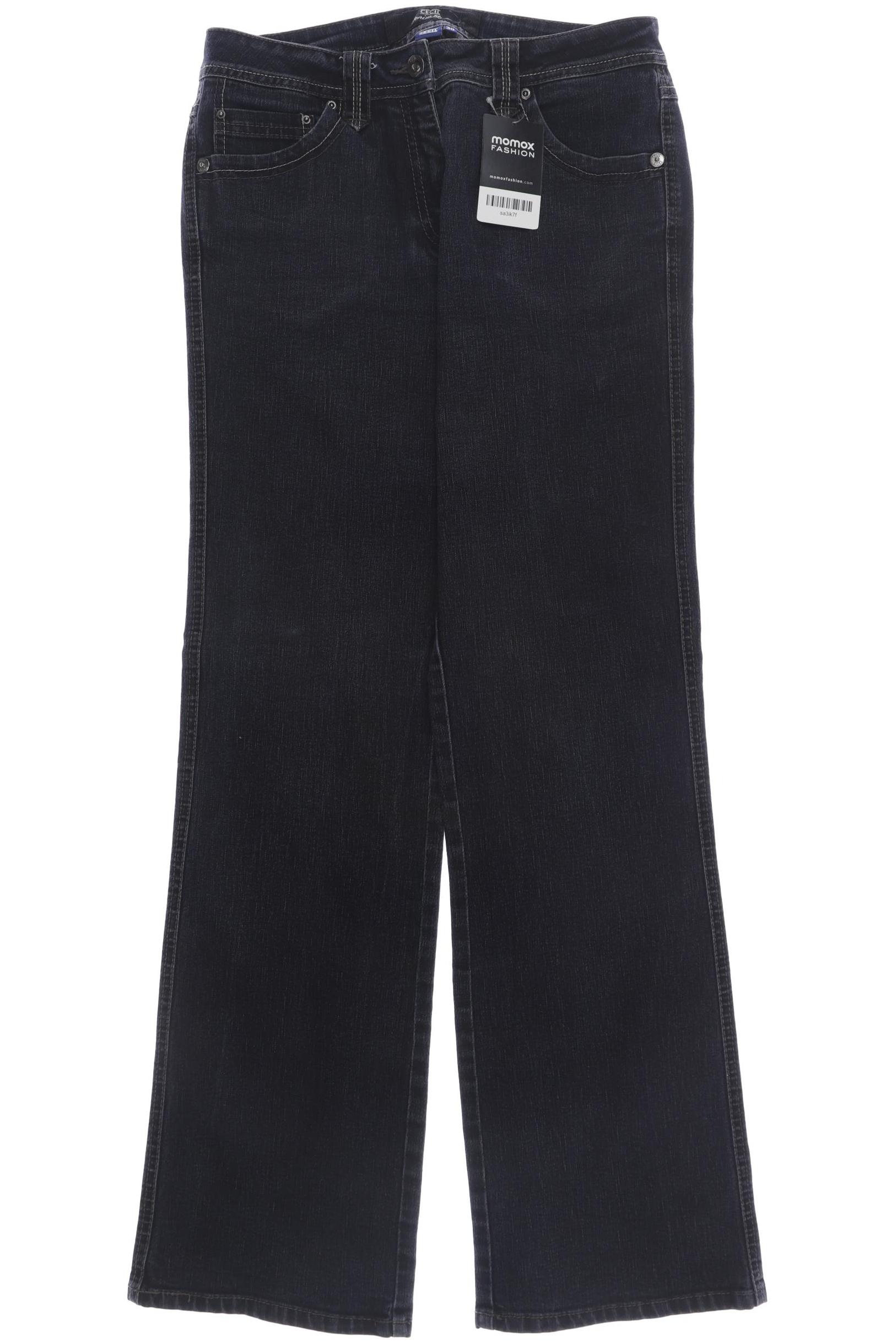 

CECIL Damen Jeans, schwarz