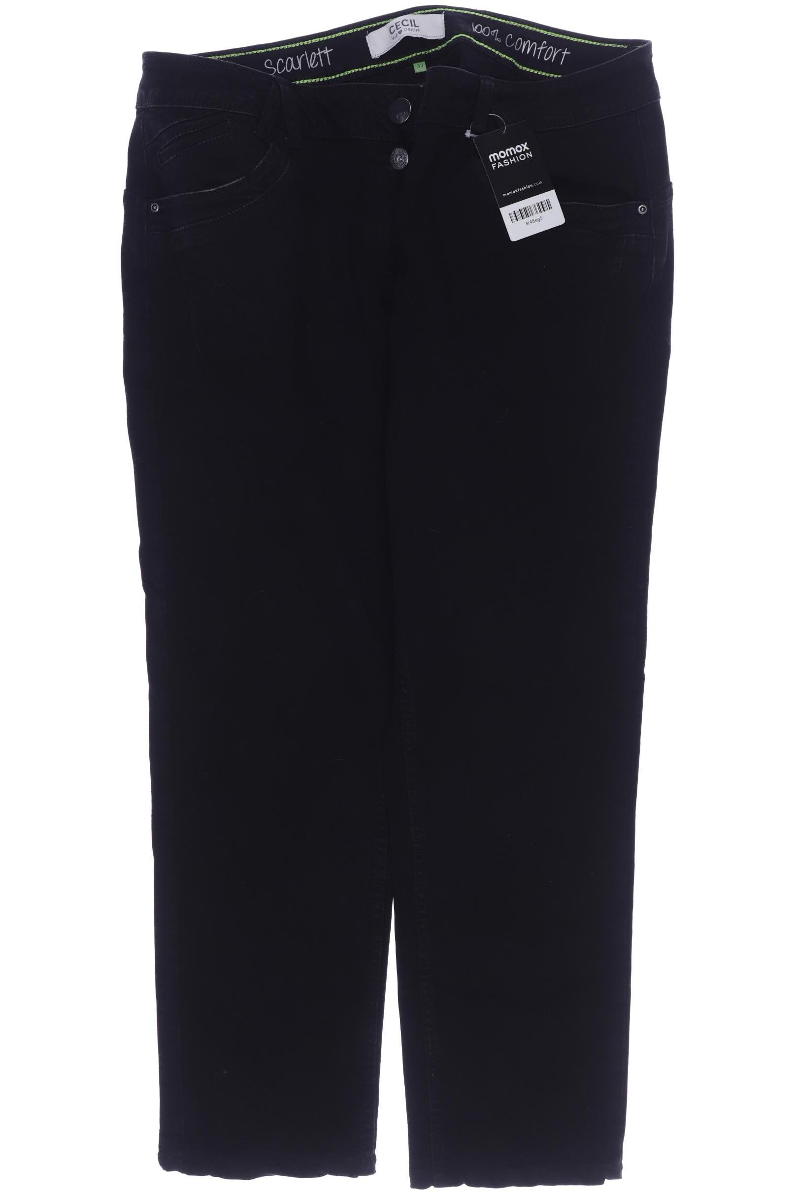 

CECIL Damen Jeans, schwarz