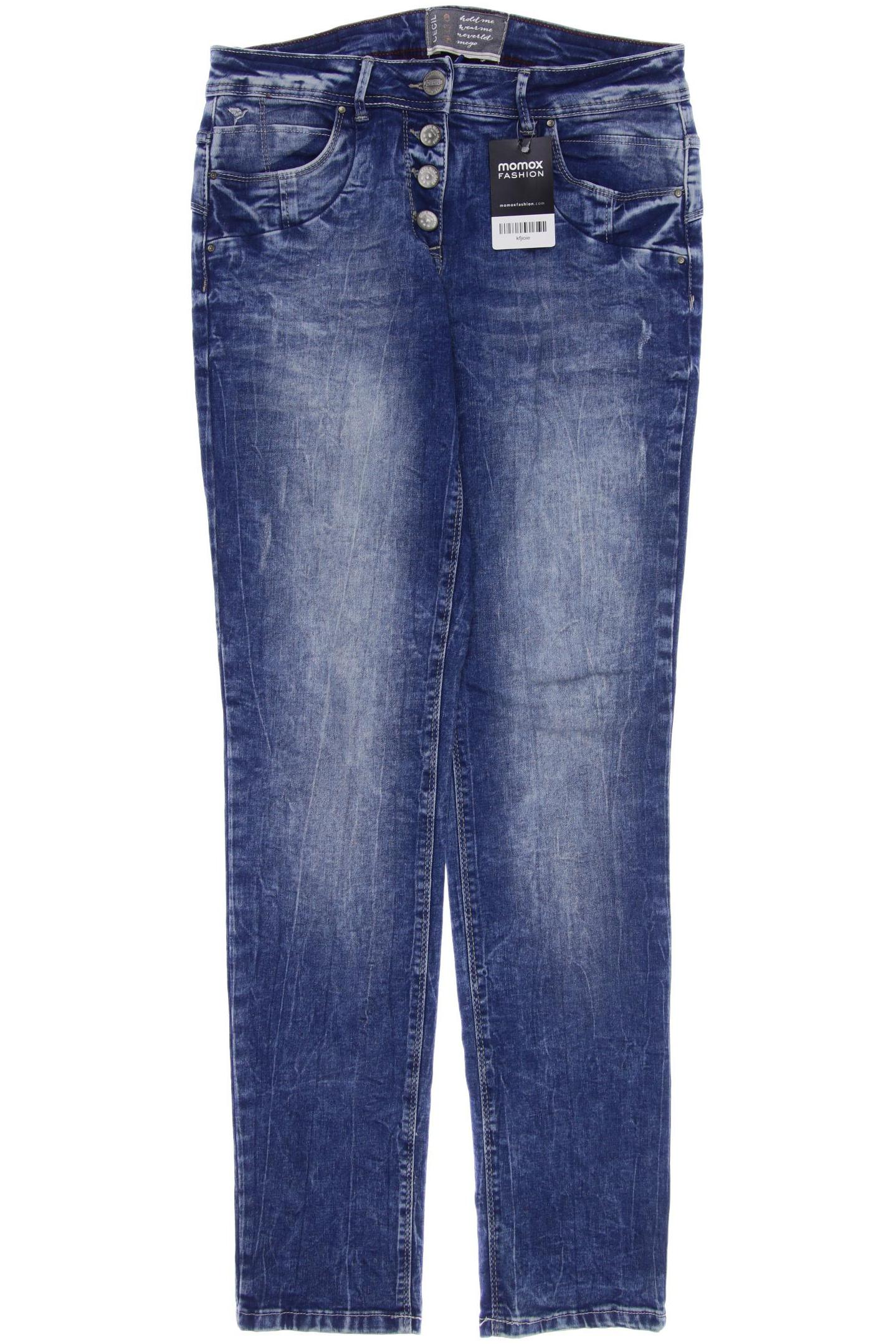 

CECIL Damen Jeans, blau