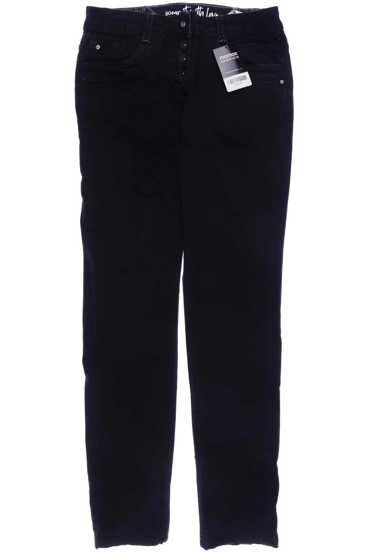 

CECIL Damen Jeans, schwarz