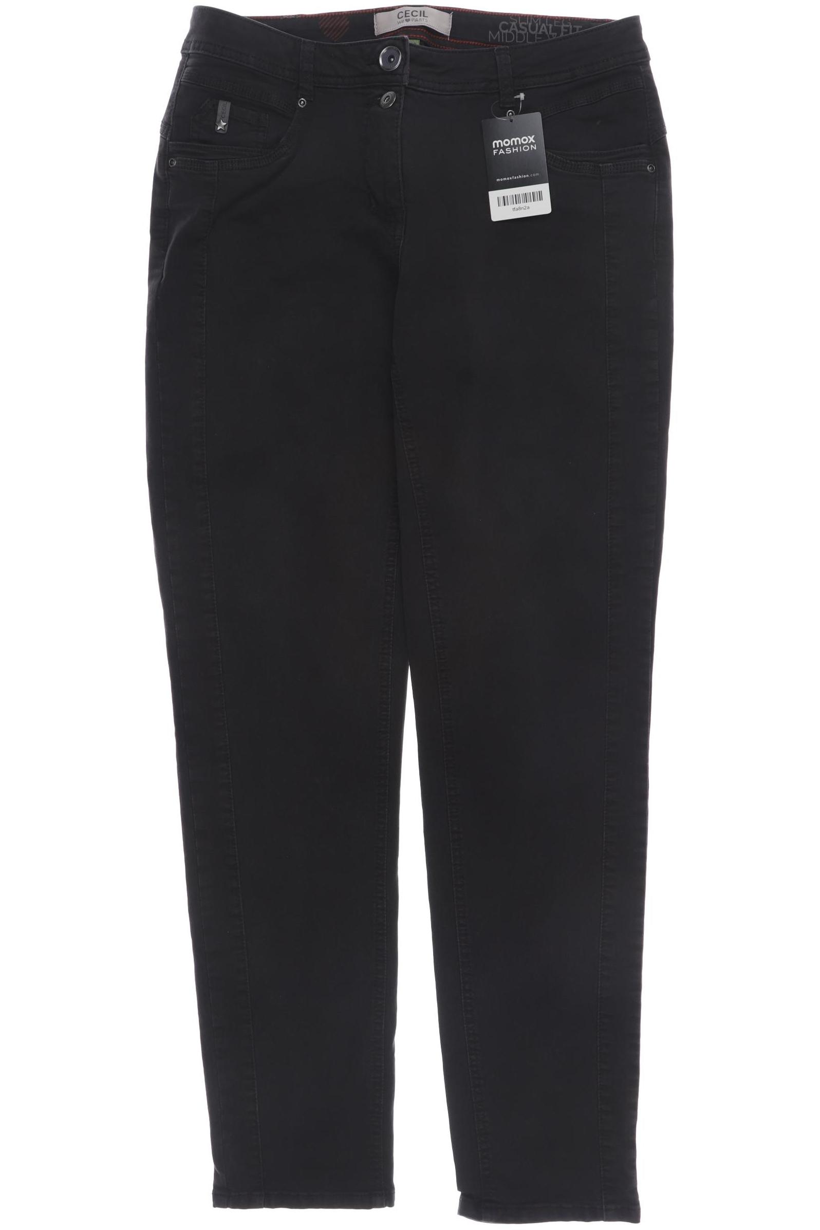 

CECIL Damen Jeans, schwarz