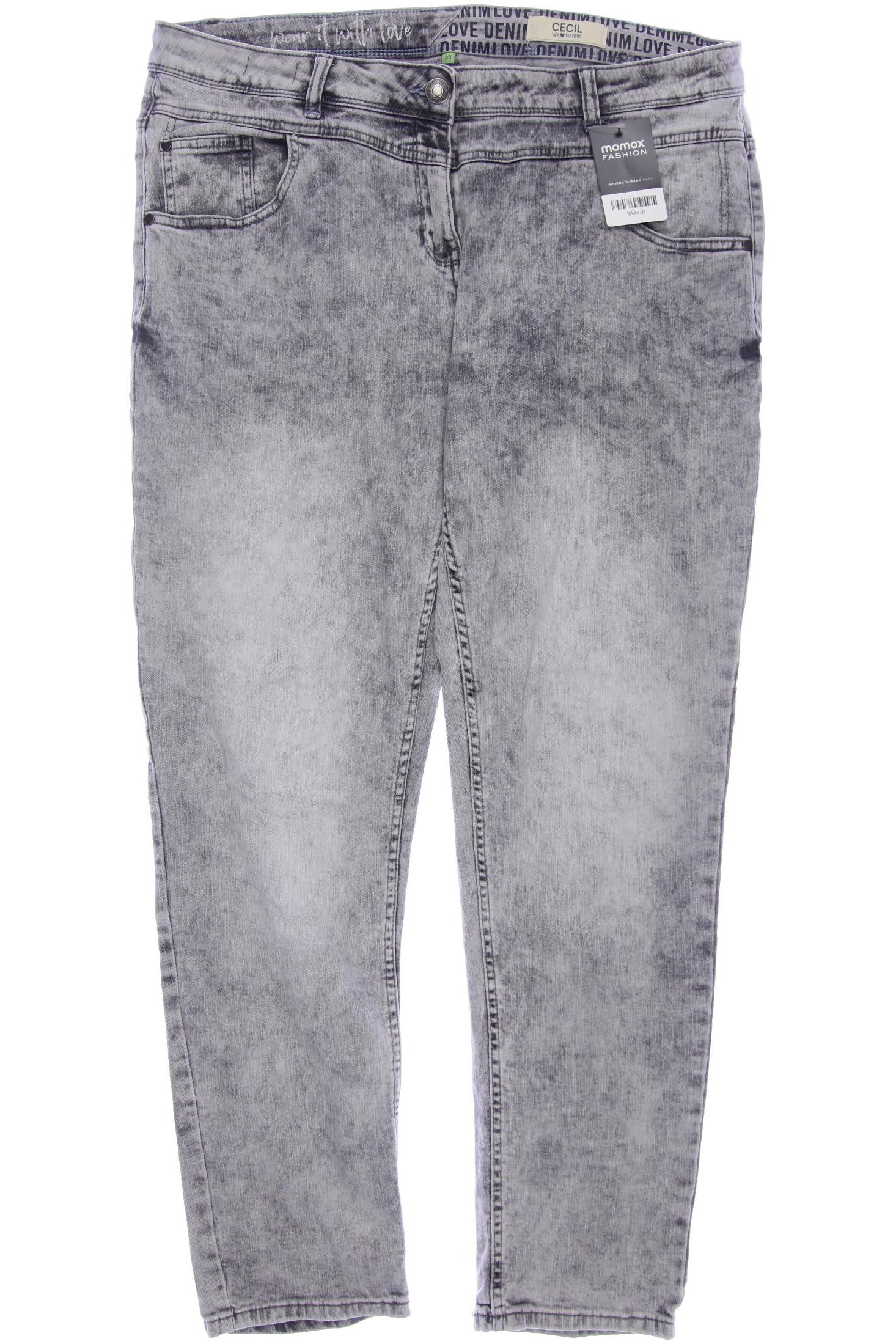 

CECIL Damen Jeans, grau