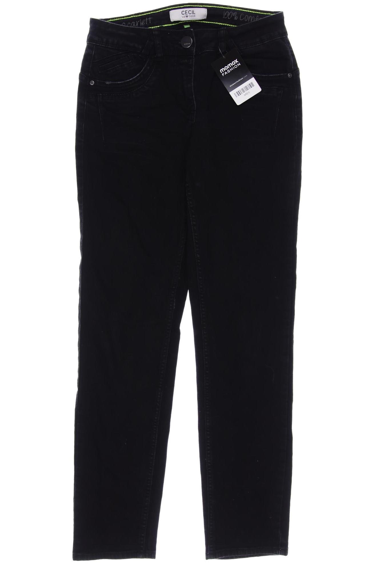 

CECIL Damen Jeans, schwarz