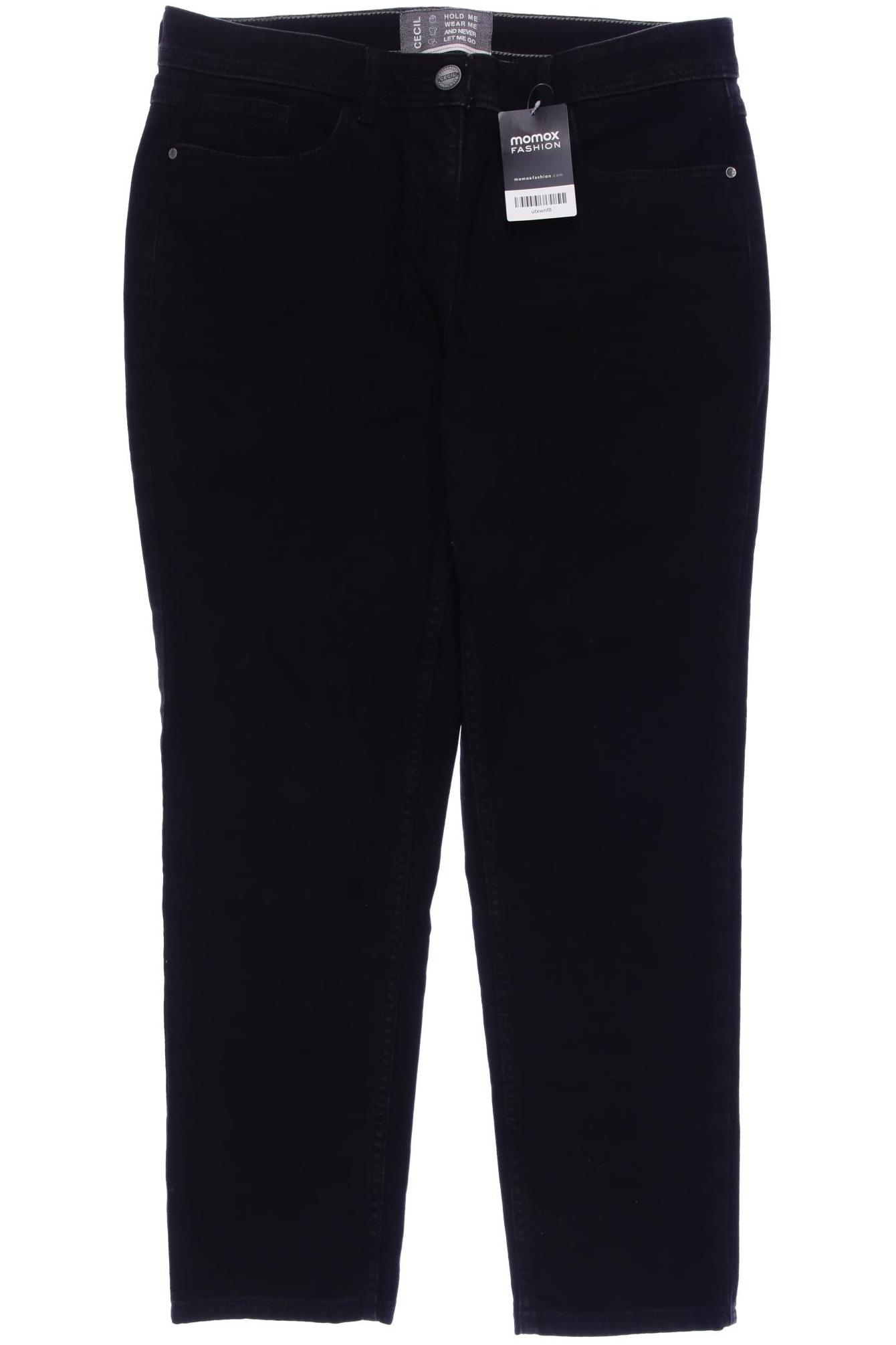 

CECIL Damen Jeans, schwarz