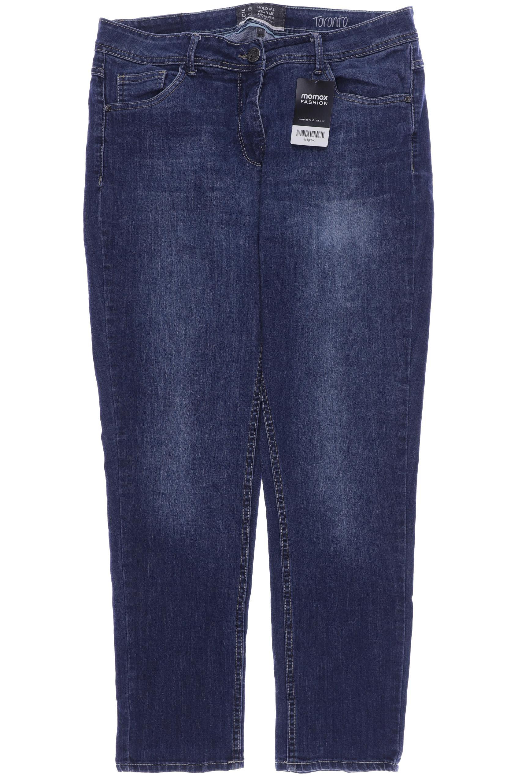 

CECIL Damen Jeans, blau