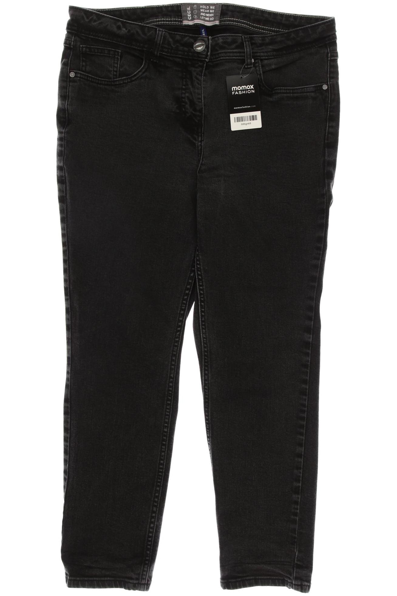 

CECIL Damen Jeans, schwarz