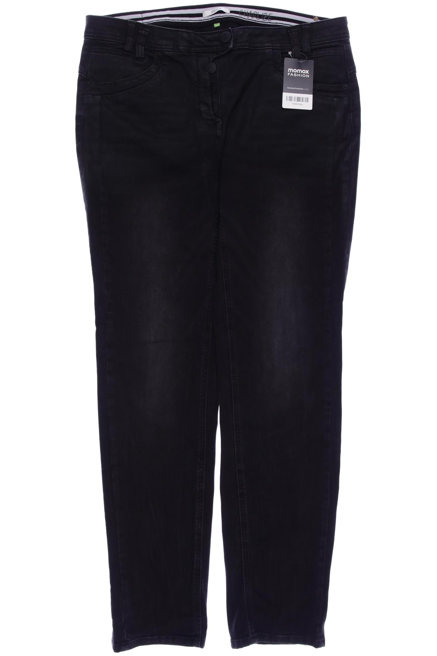

CECIL Damen Jeans, schwarz
