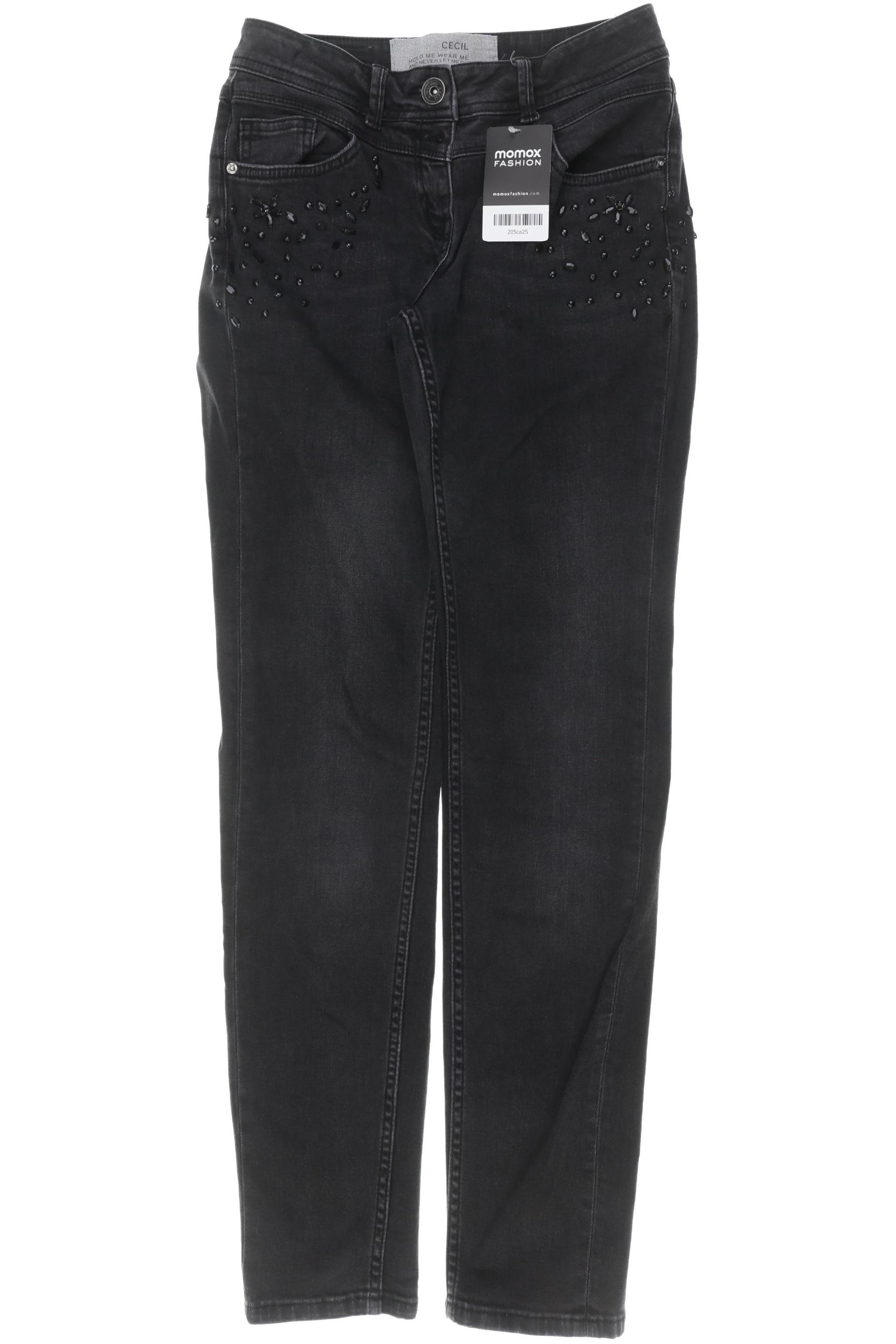 

CECIL Damen Jeans, schwarz