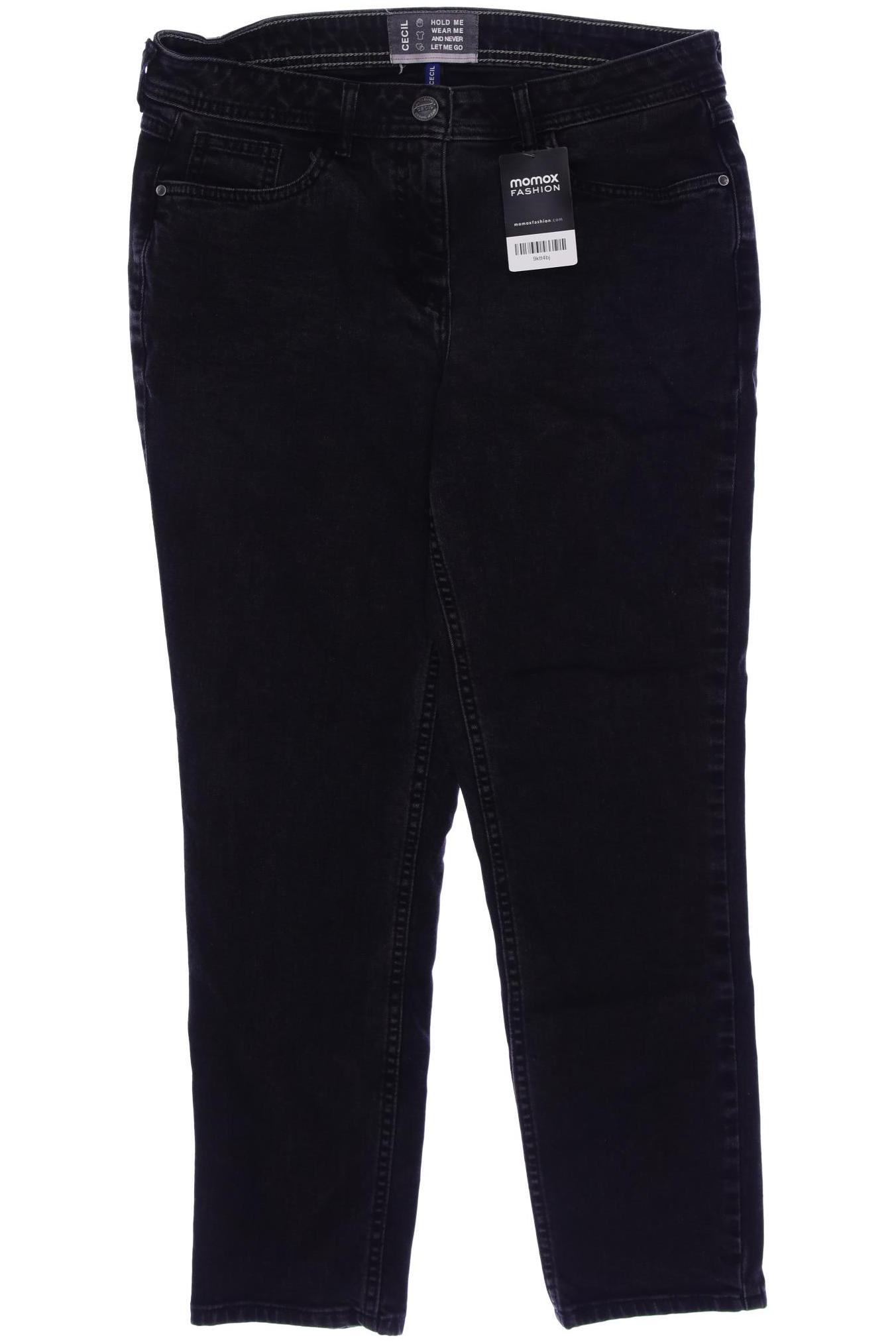 

CECIL Damen Jeans, schwarz