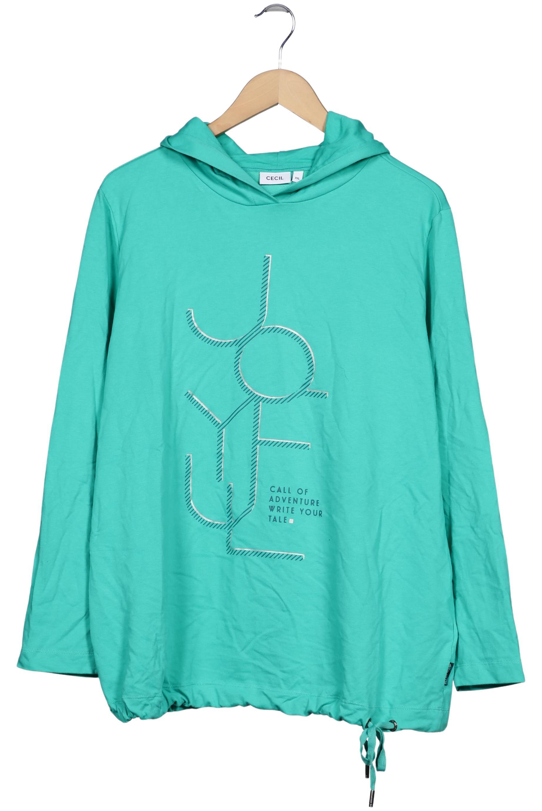 

Cecil Damen Kapuzenpullover, türkis, Gr. 46