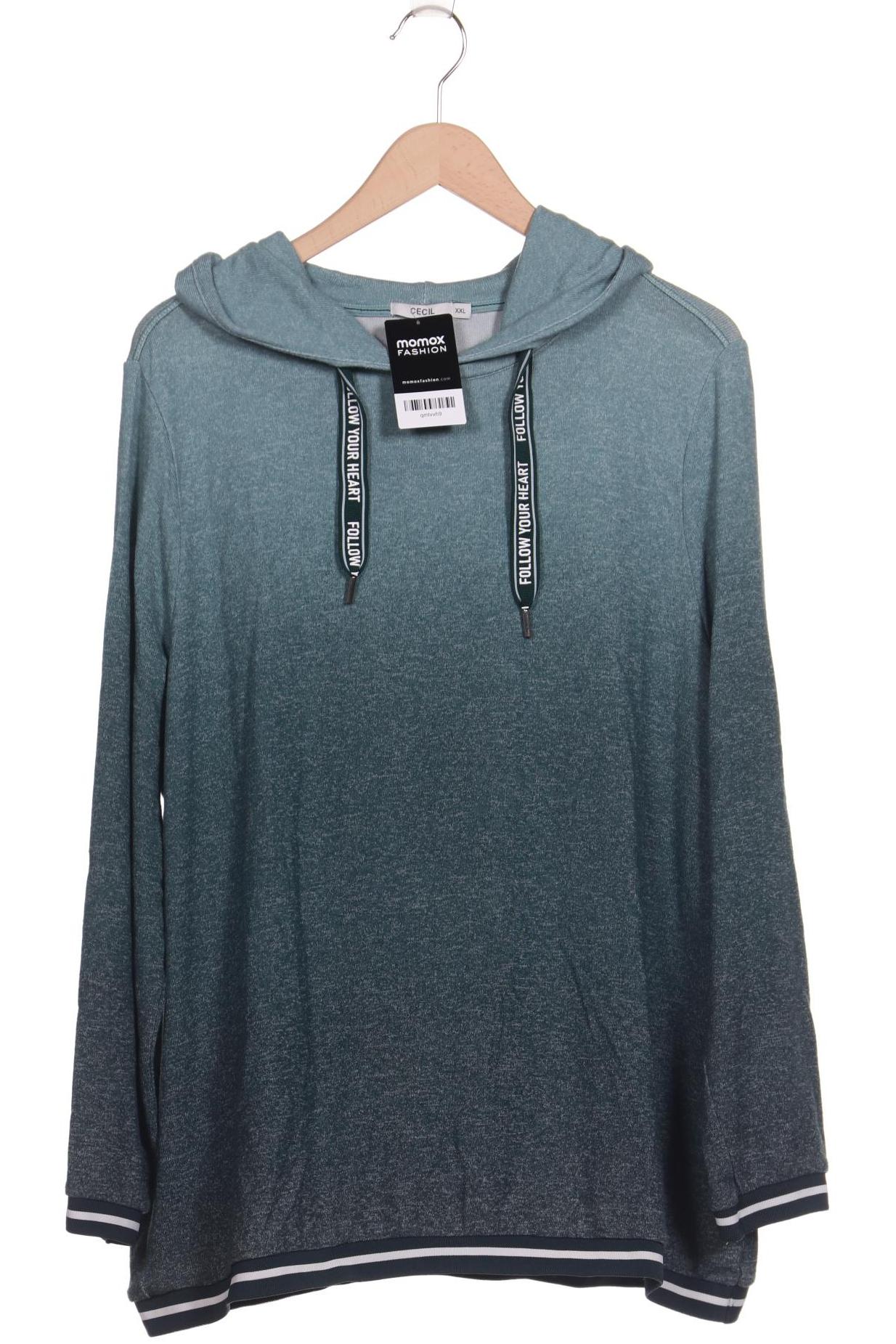 

Cecil Damen Kapuzenpullover, türkis, Gr. 46
