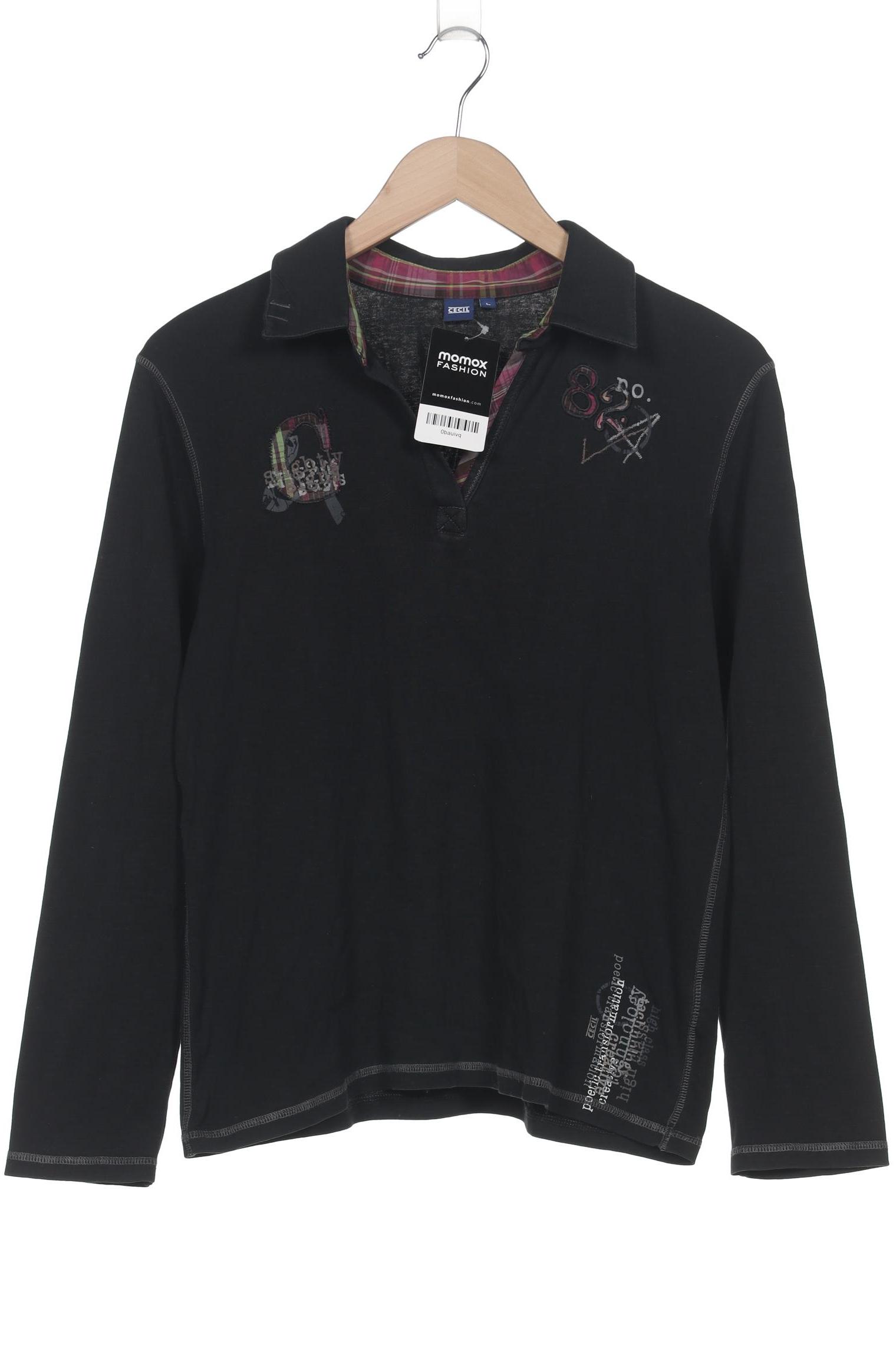 

Cecil Damen Langarmshirt, schwarz, Gr. 42