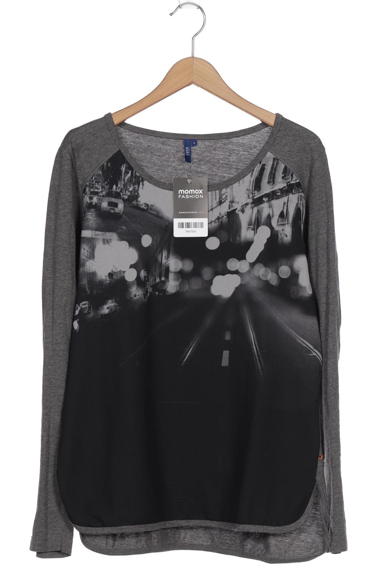 

Cecil Damen Langarmshirt, grau, Gr. 36