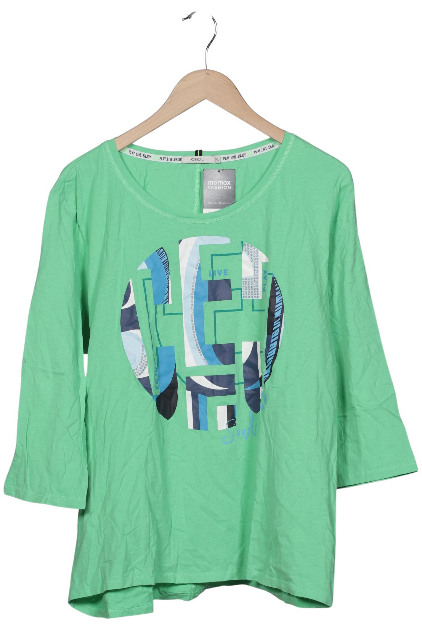 

Cecil Damen Langarmshirt, hellgrün, Gr. 46