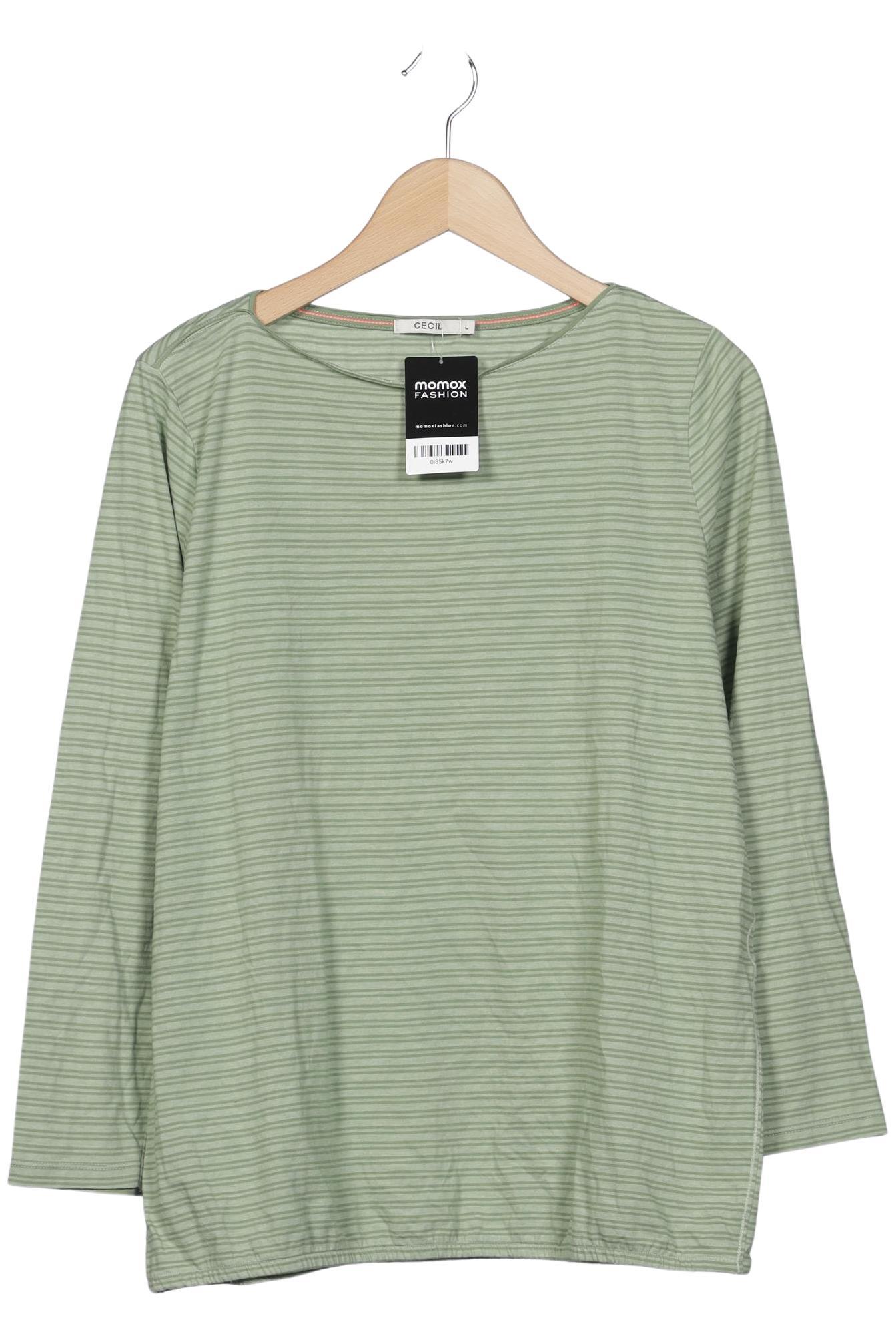 

Cecil Damen Langarmshirt, hellgrün, Gr. 42