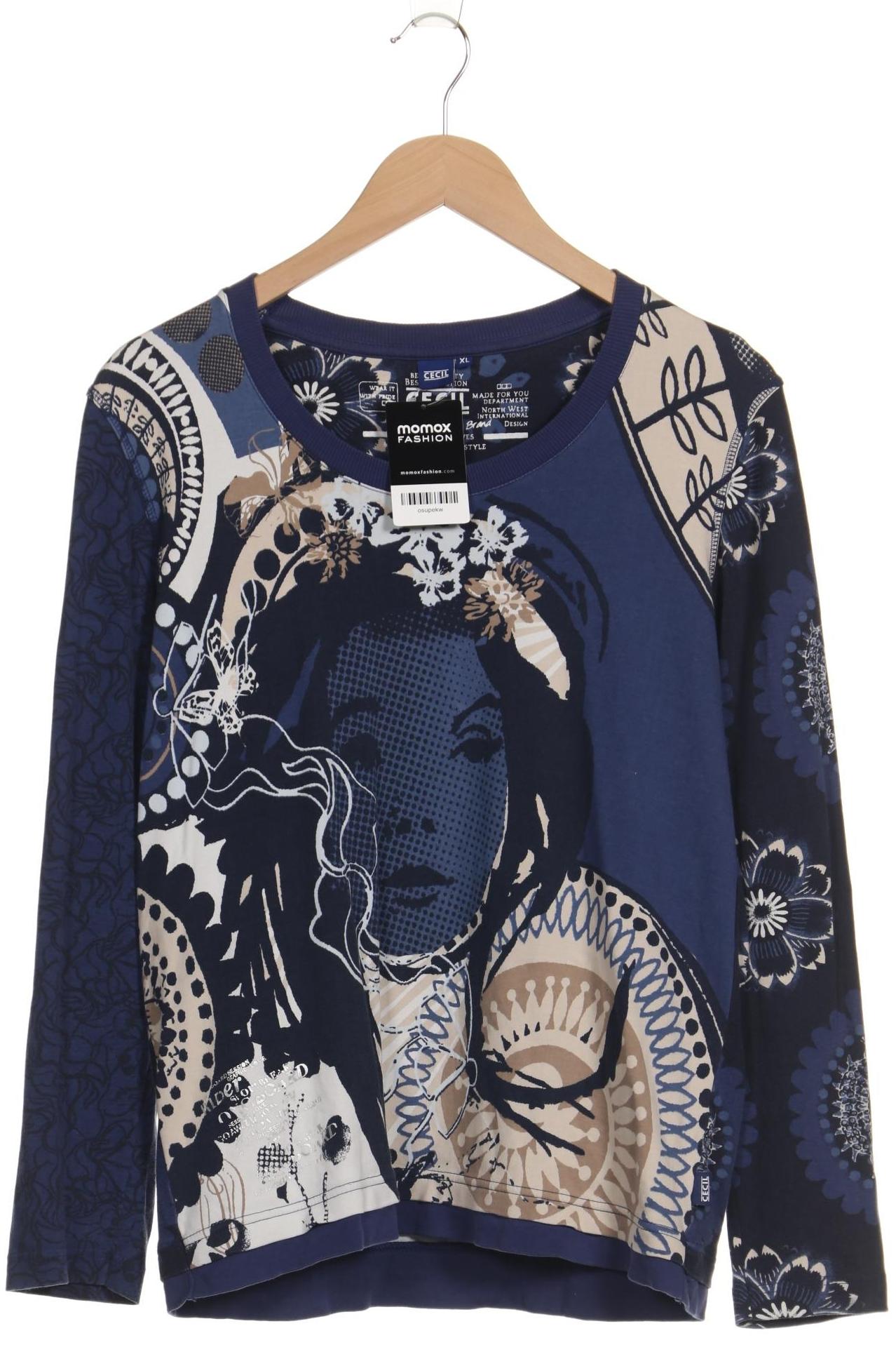 

Cecil Damen Langarmshirt, marineblau, Gr. 44