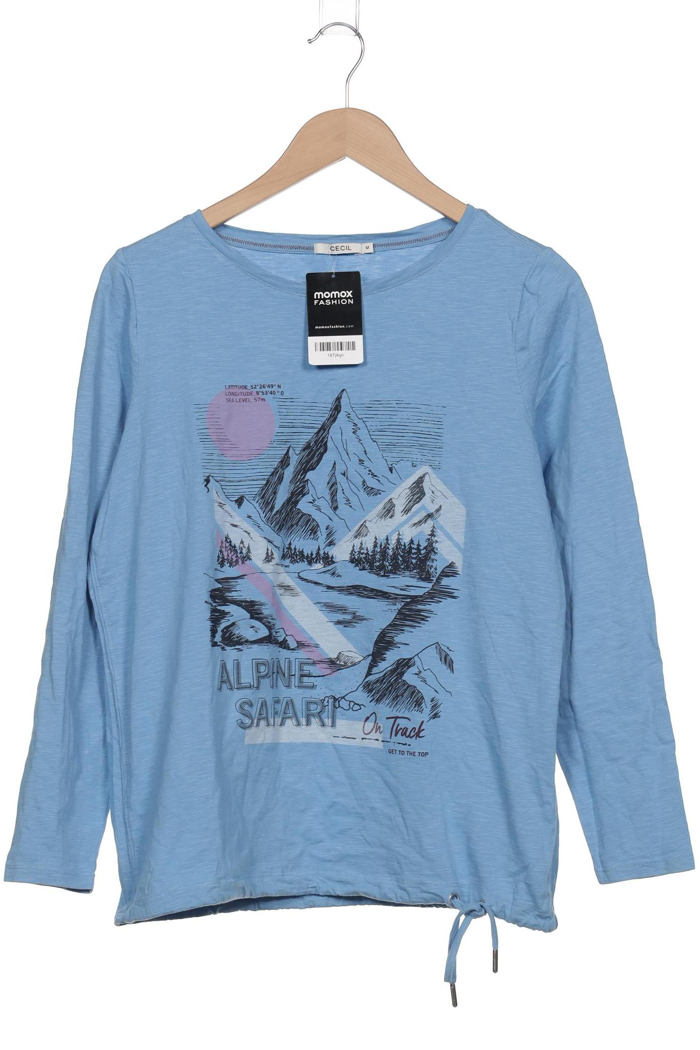 

Cecil Damen Langarmshirt, blau, Gr. 38