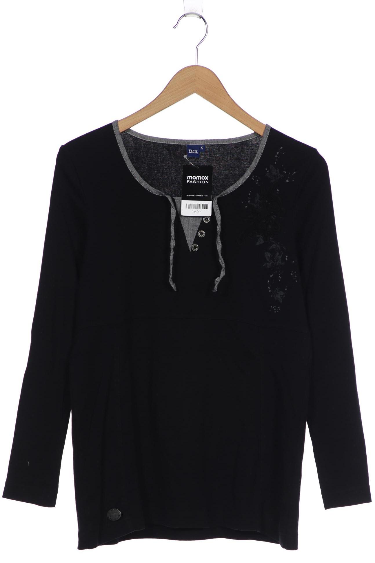 

Cecil Damen Langarmshirt, schwarz, Gr. 36