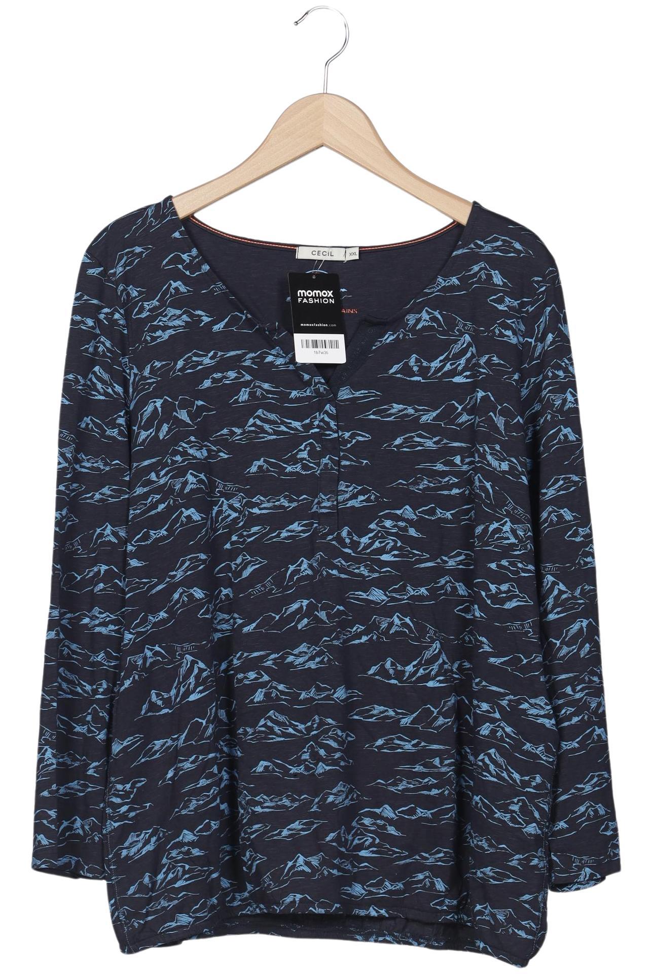 

Cecil Damen Langarmshirt, marineblau, Gr. 46