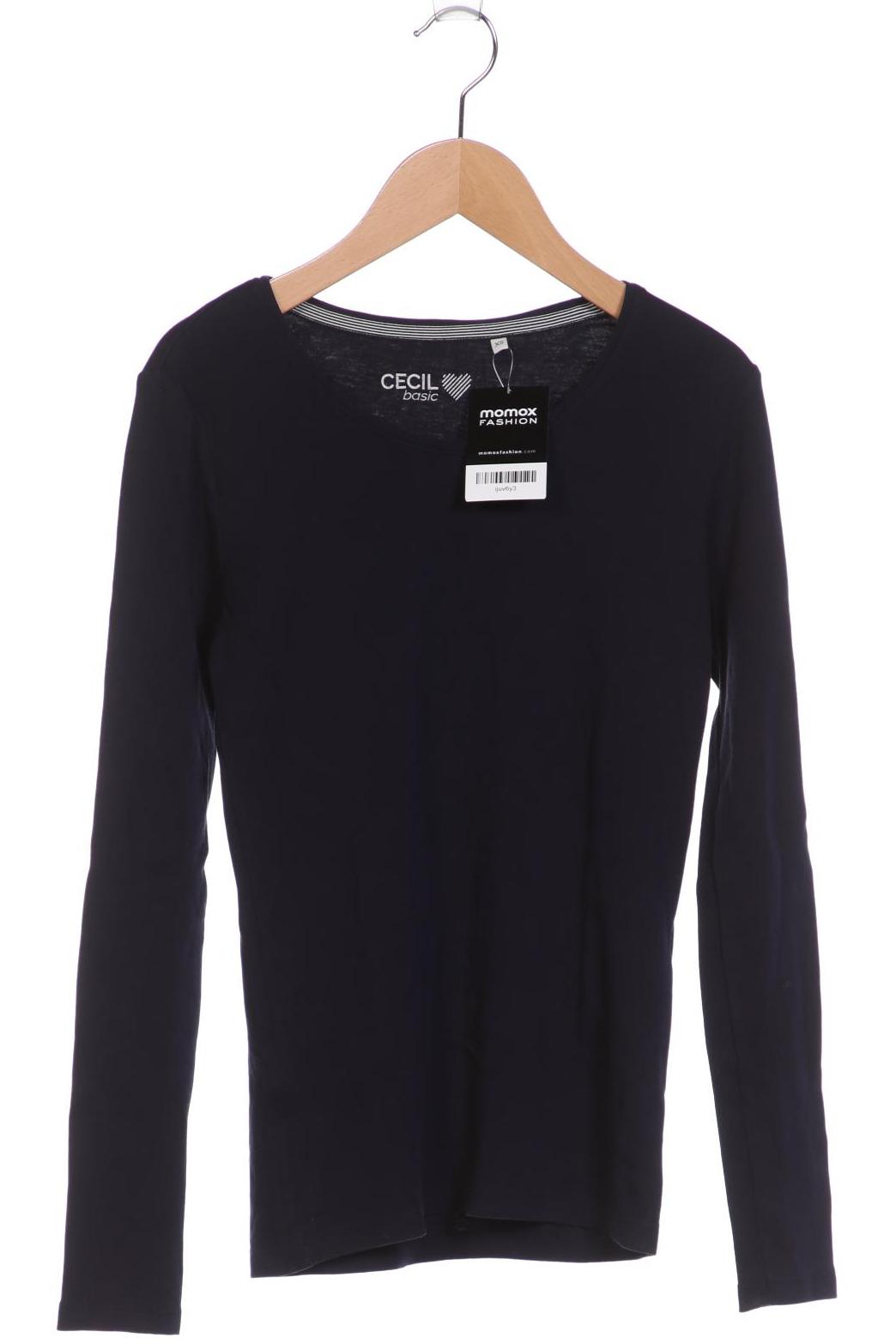 

Cecil Damen Langarmshirt, marineblau, Gr. 34