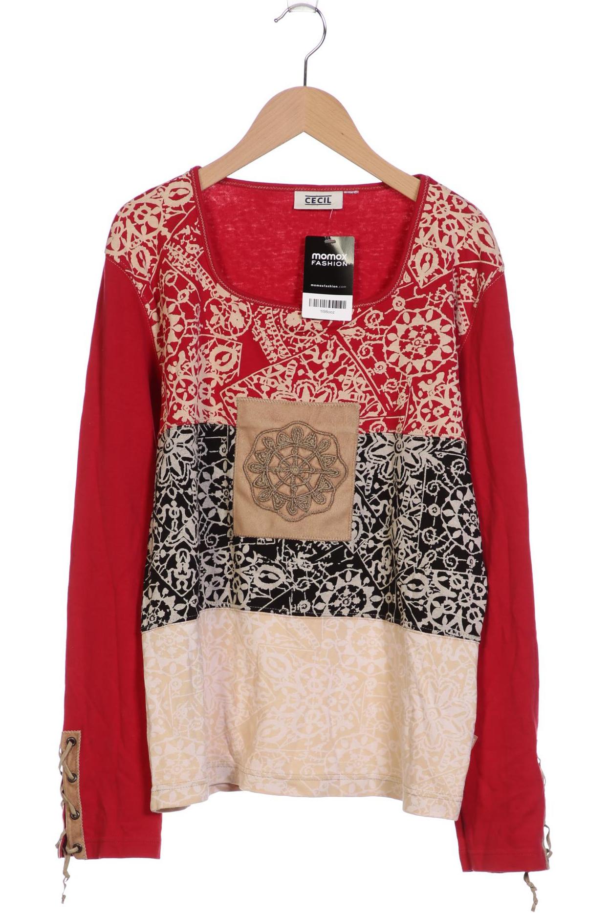 

Cecil Damen Langarmshirt, rot, Gr. 42