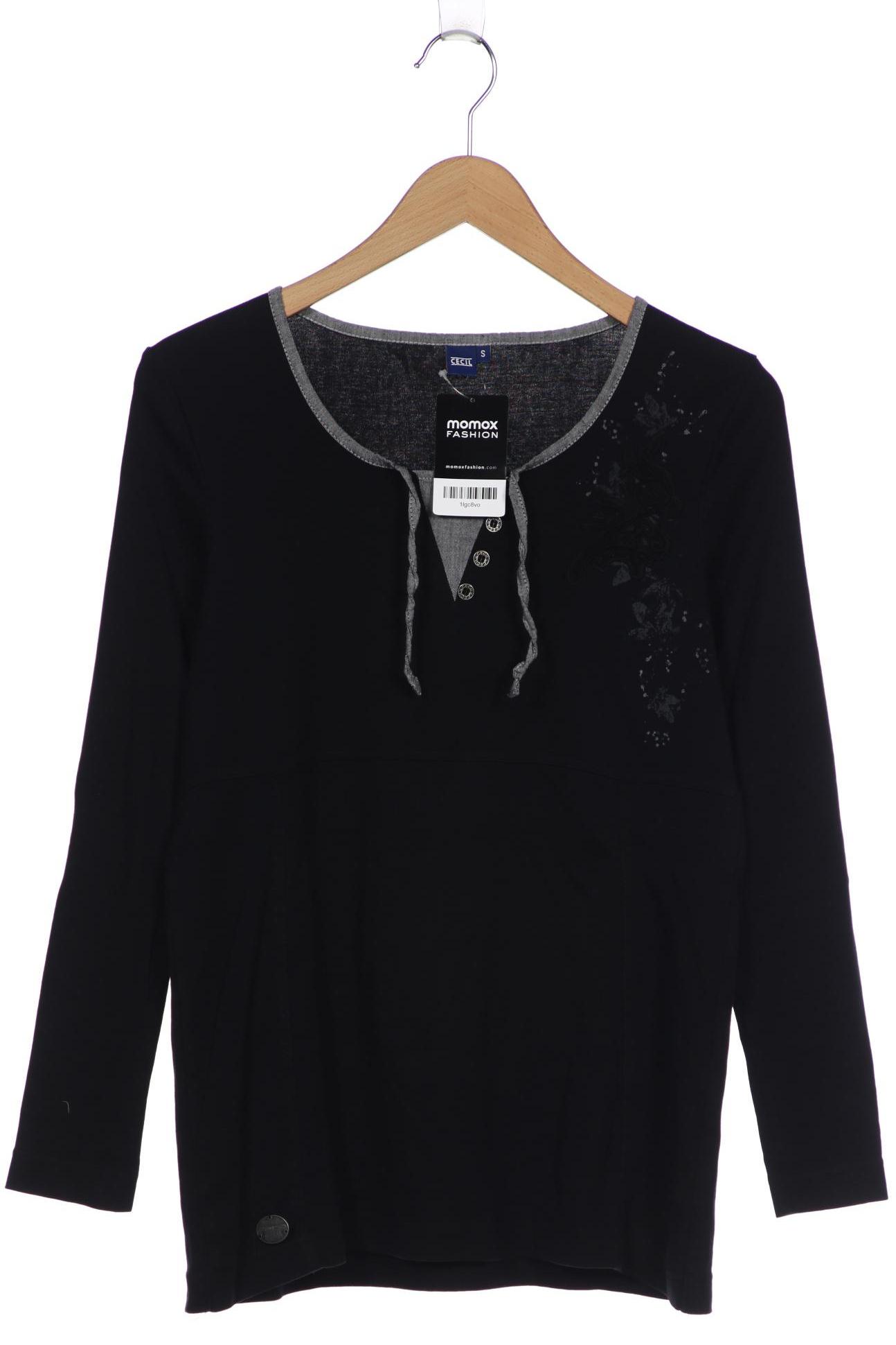 

CECIL Damen Langarmshirt, schwarz