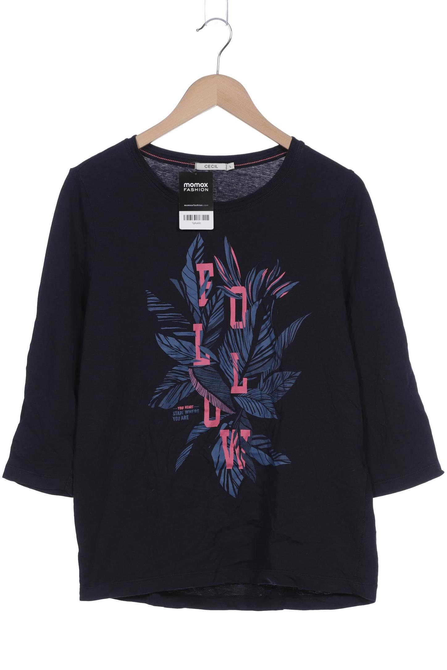 

Cecil Damen Langarmshirt, marineblau, Gr. 42
