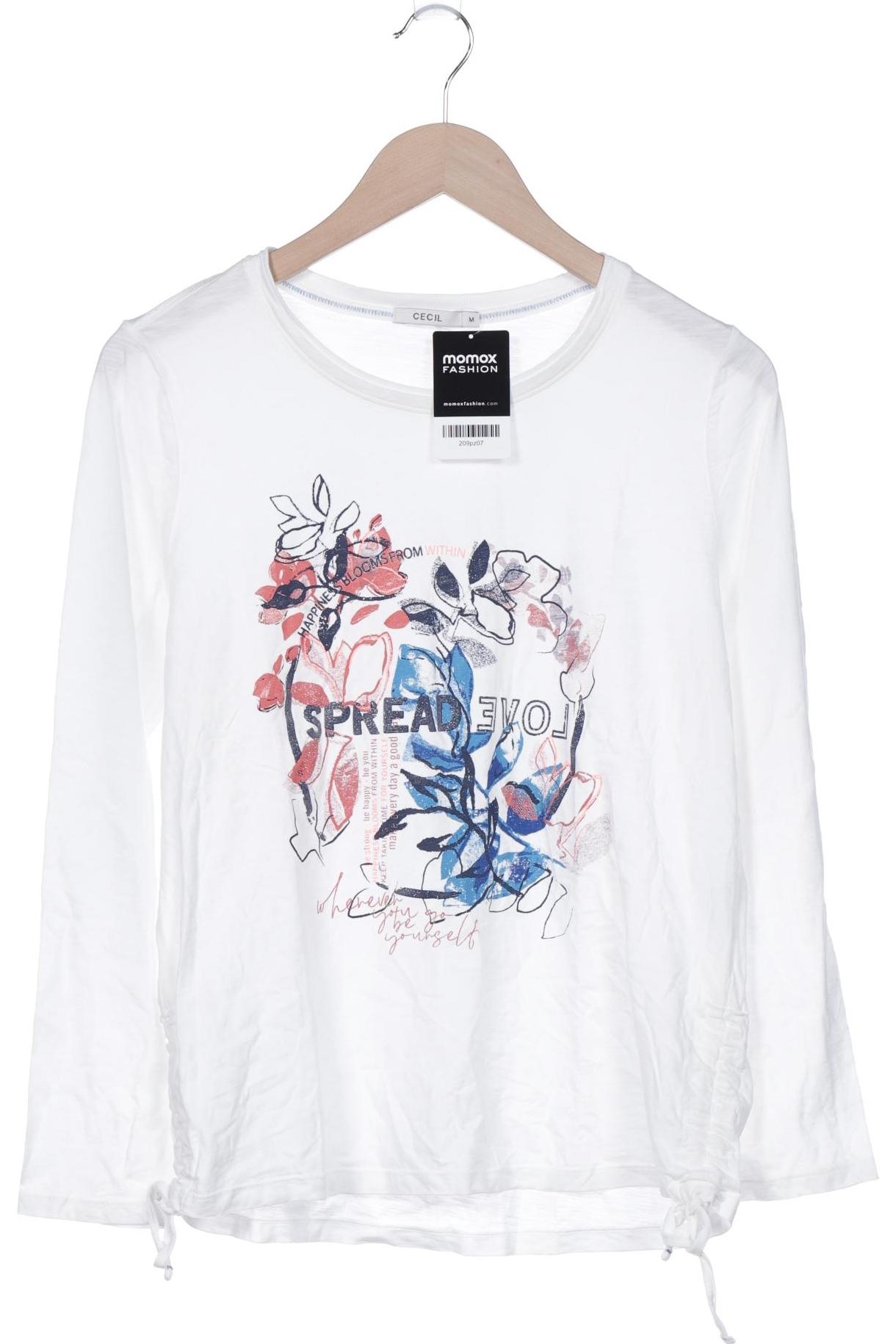 

Cecil Damen Langarmshirt, weiß, Gr. 38