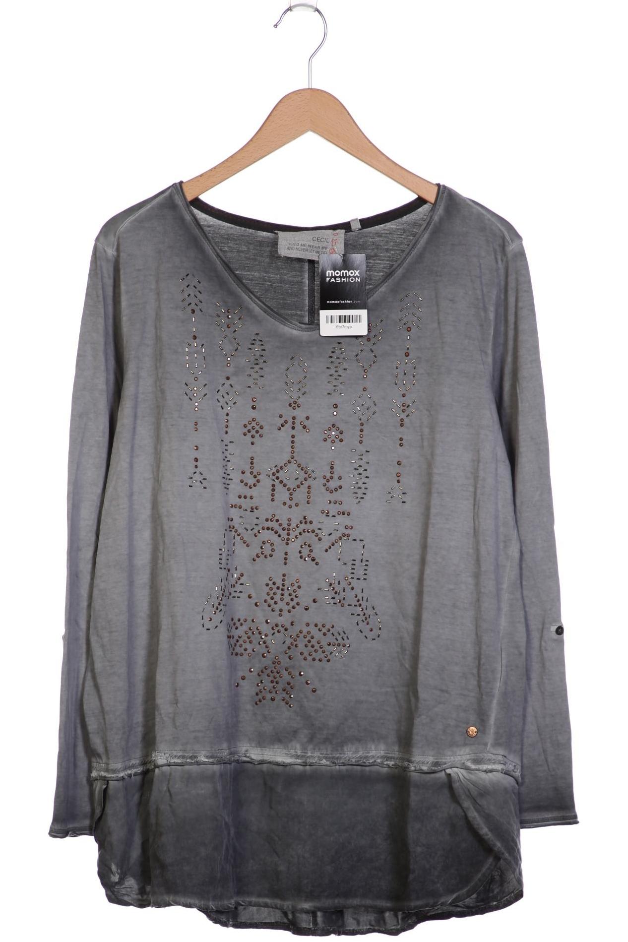 

Cecil Damen Langarmshirt, grau, Gr. 46