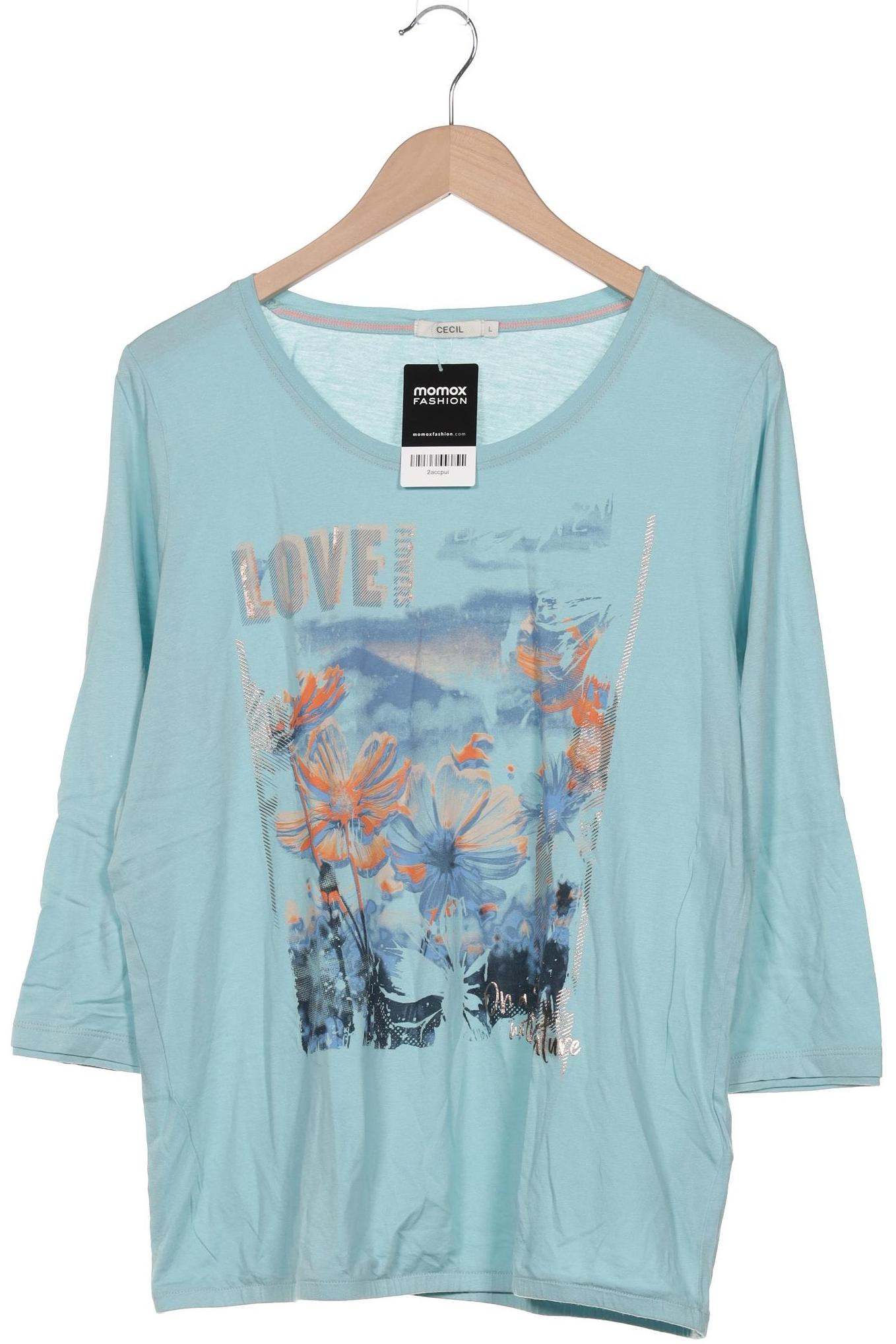 

Cecil Damen Langarmshirt, hellblau, Gr. 42