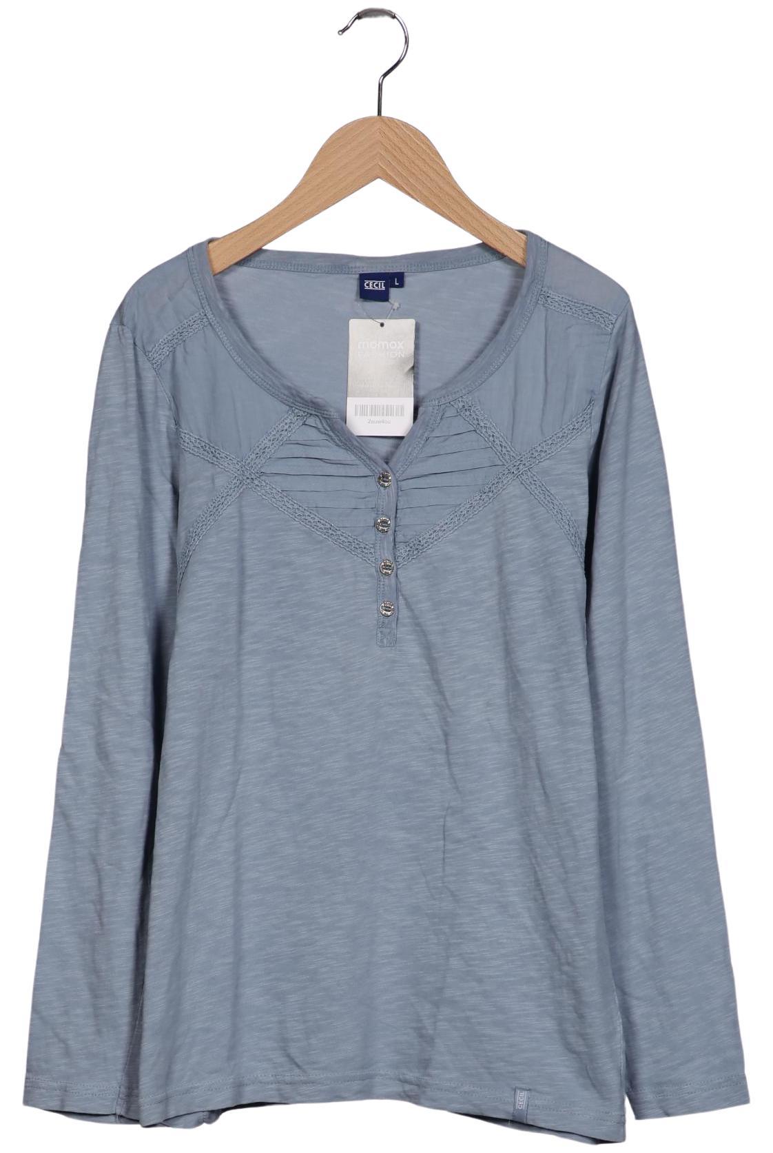 

Cecil Damen Langarmshirt, blau, Gr. 42