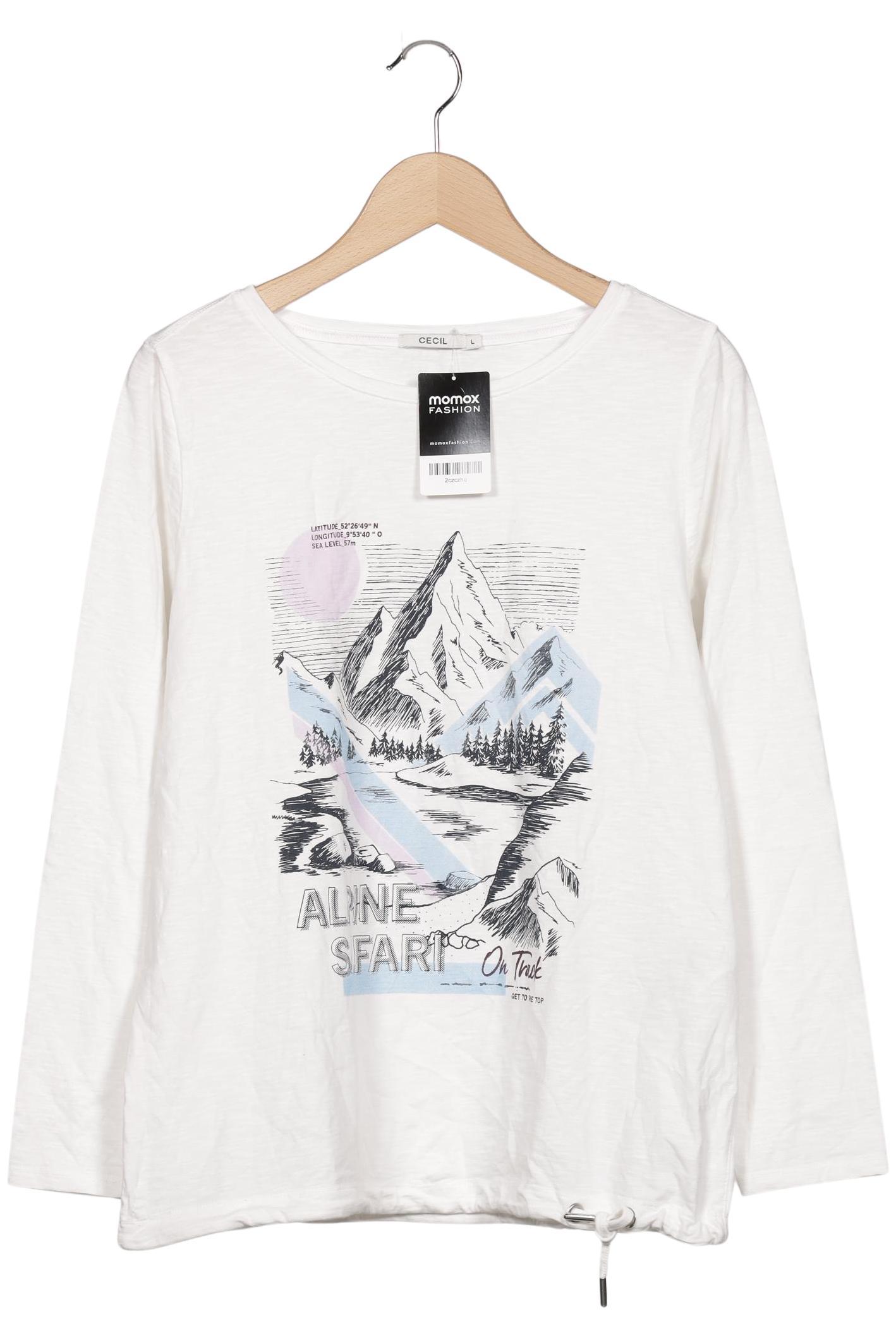 

Cecil Damen Langarmshirt, weiß, Gr. 42