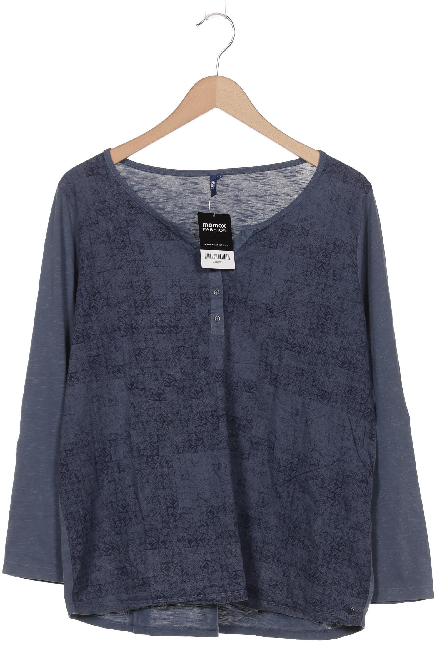 

Cecil Damen Langarmshirt, marineblau, Gr. 42