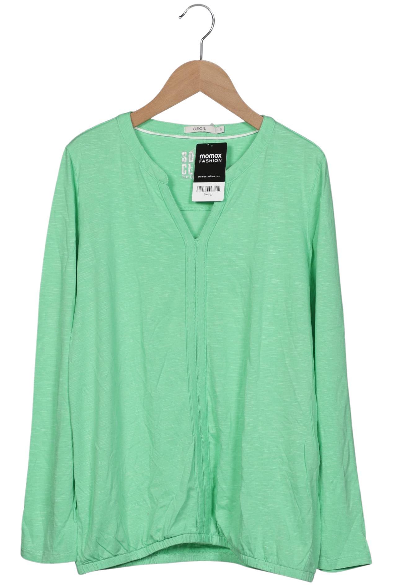 

Cecil Damen Langarmshirt, hellgrün, Gr. 36