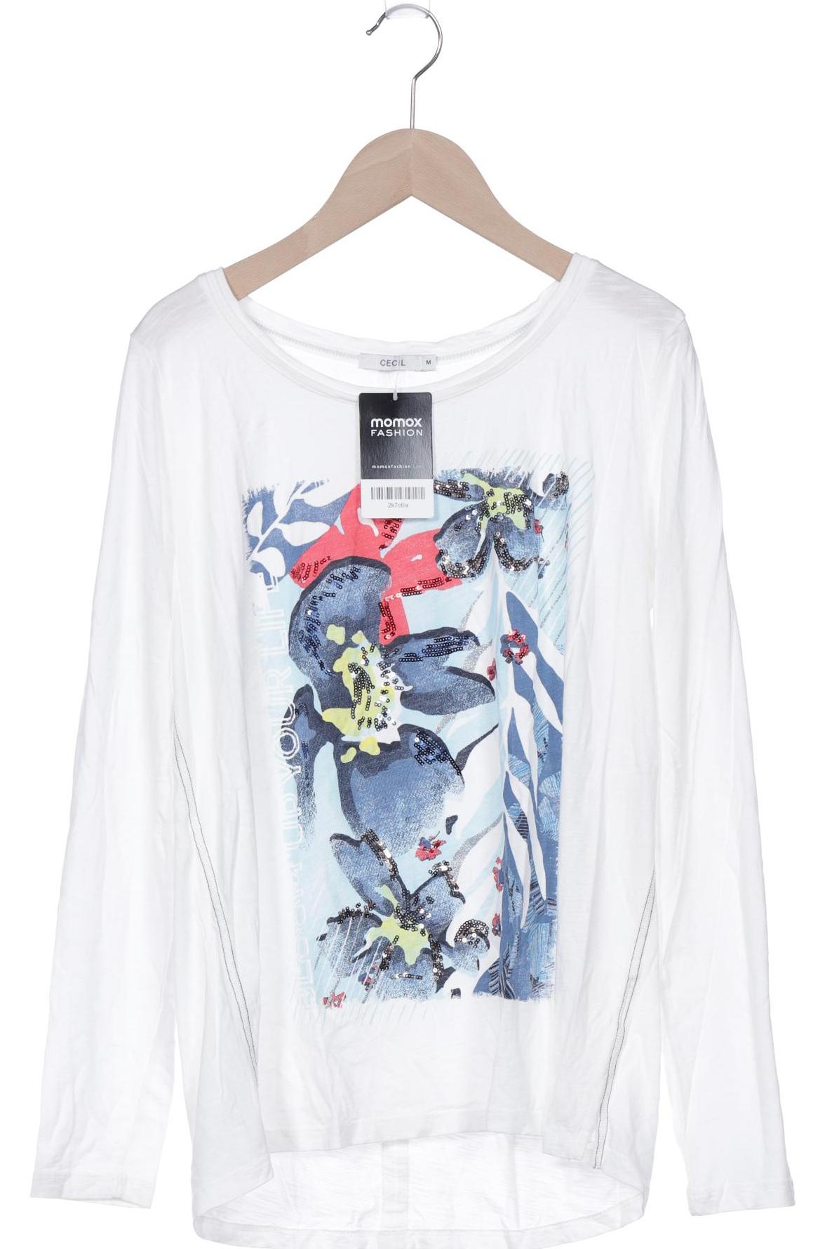 

Cecil Damen Langarmshirt, weiß, Gr. 38