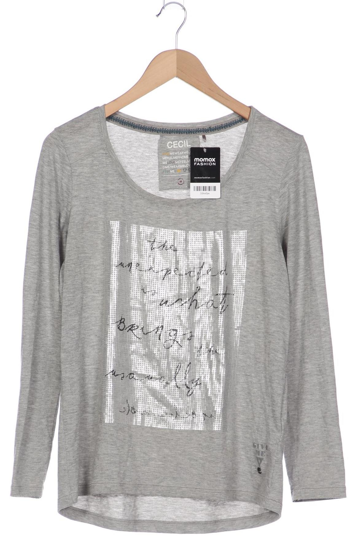 

Cecil Damen Langarmshirt, grau, Gr. 38