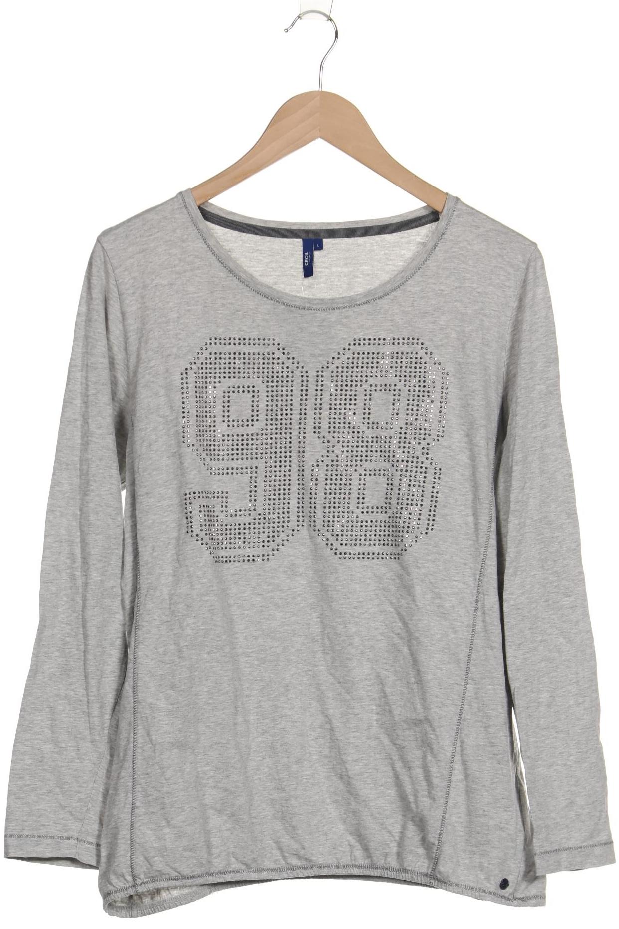 

Cecil Damen Langarmshirt, grau, Gr. 42