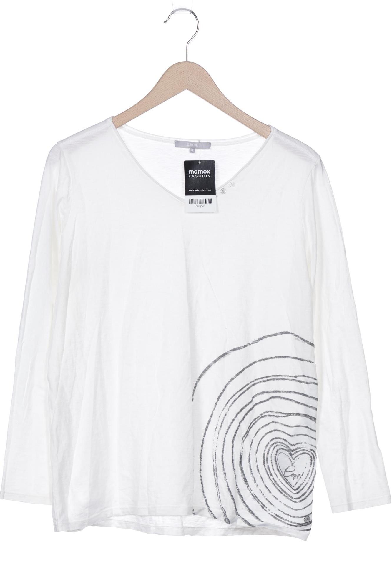 

Cecil Damen Langarmshirt, cremeweiß, Gr. 44