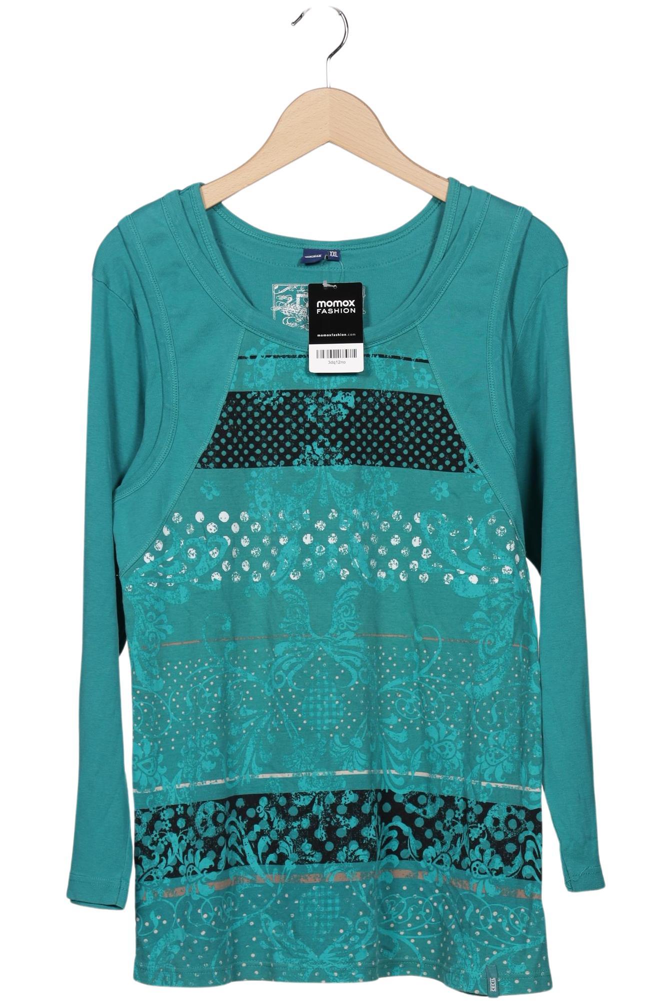 

Cecil Damen Langarmshirt, türkis, Gr. 46