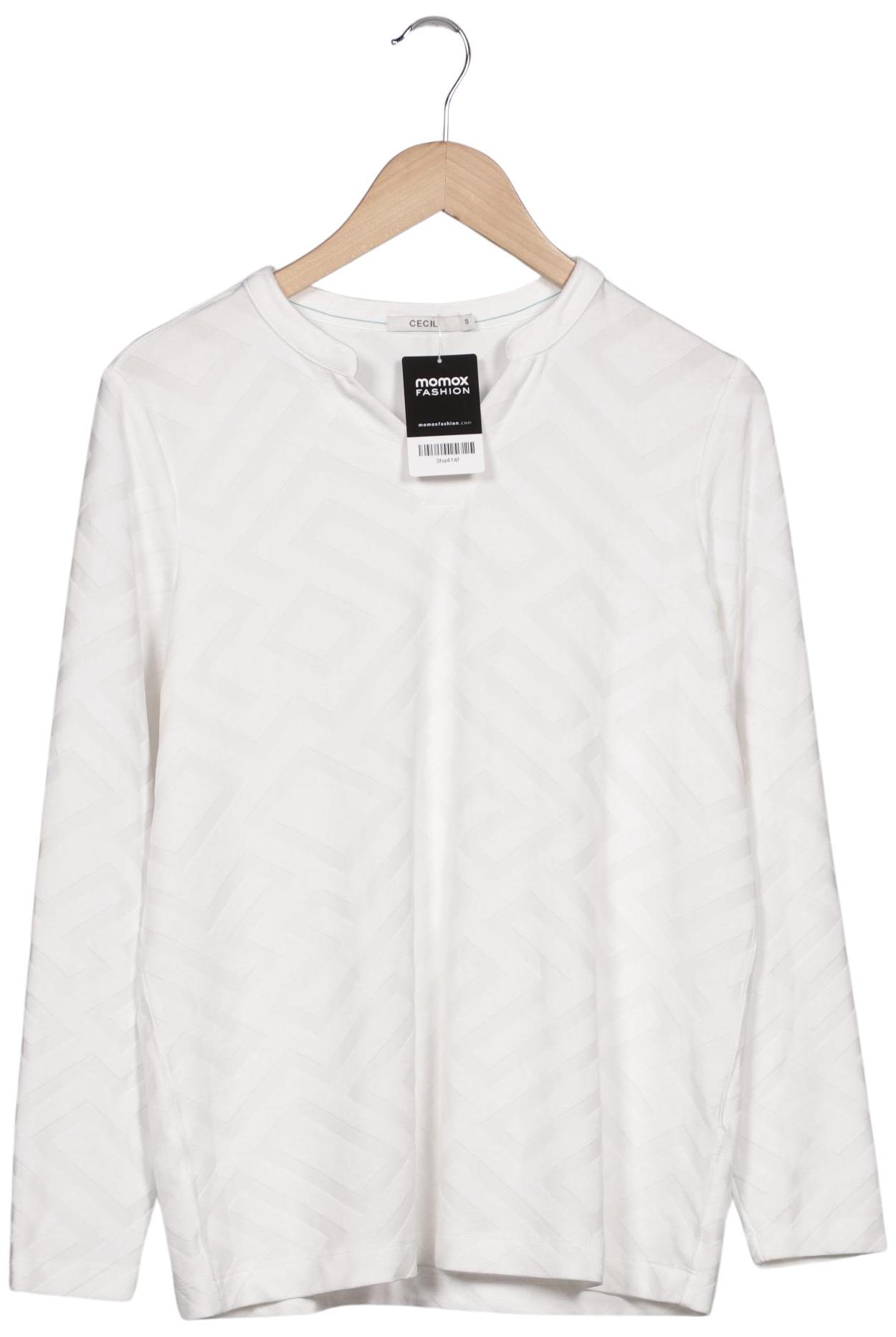 

Cecil Damen Langarmshirt, weiß, Gr. 36