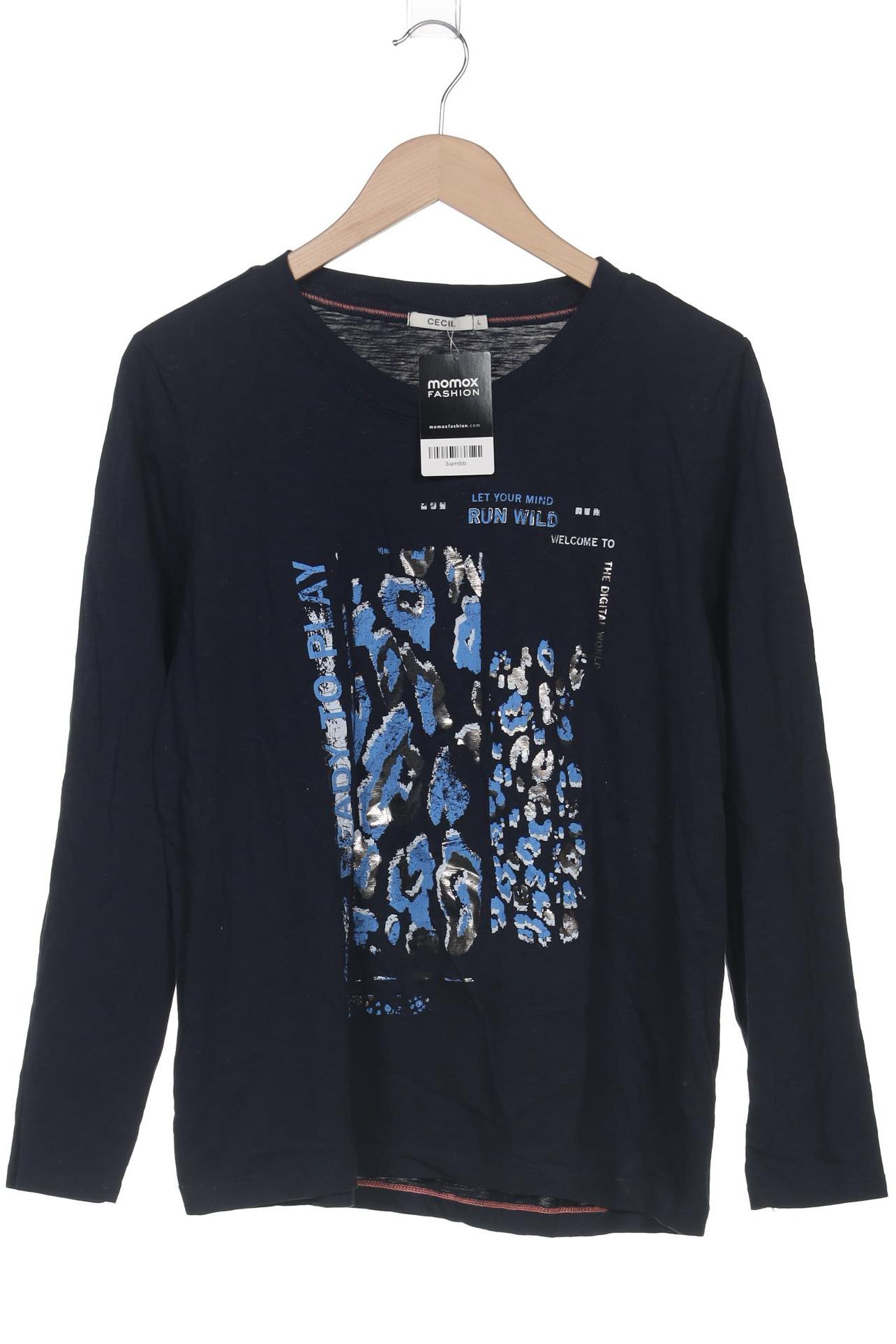 

Cecil Damen Langarmshirt, marineblau, Gr. 42