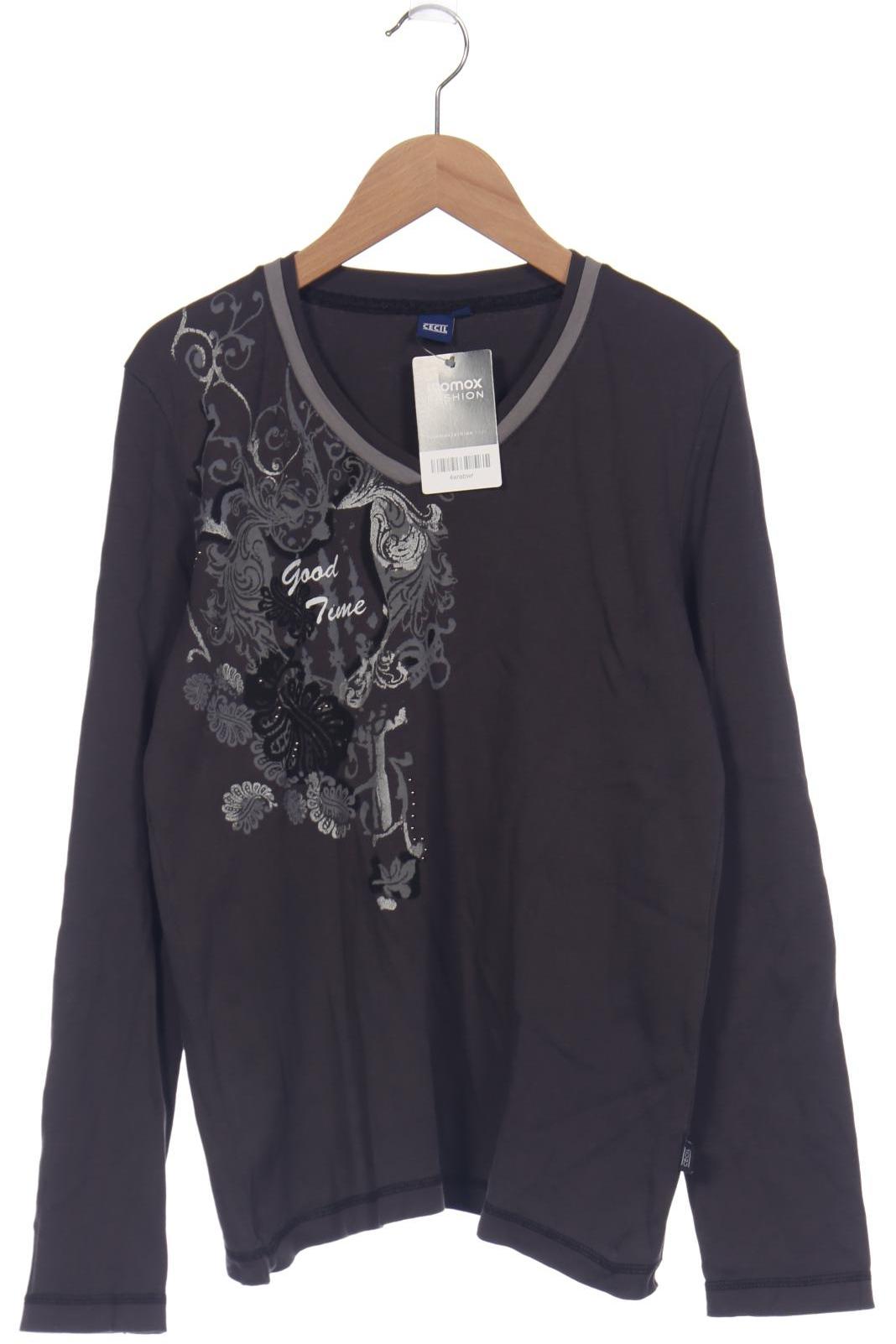 

Cecil Damen Langarmshirt, grau, Gr. 42