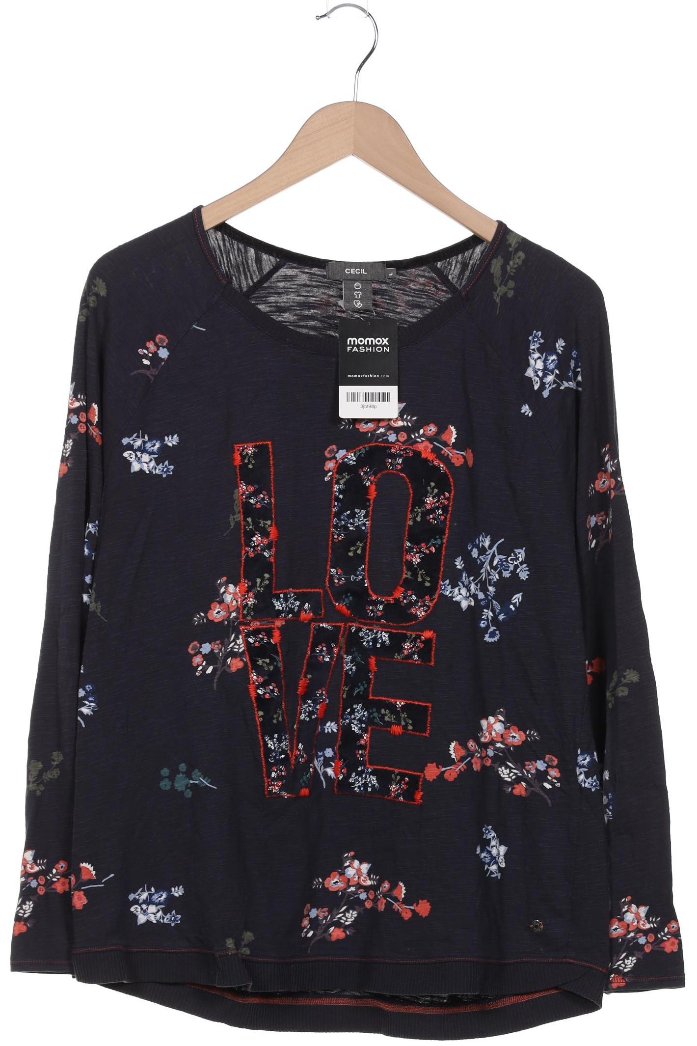 

Cecil Damen Langarmshirt, marineblau, Gr. 42