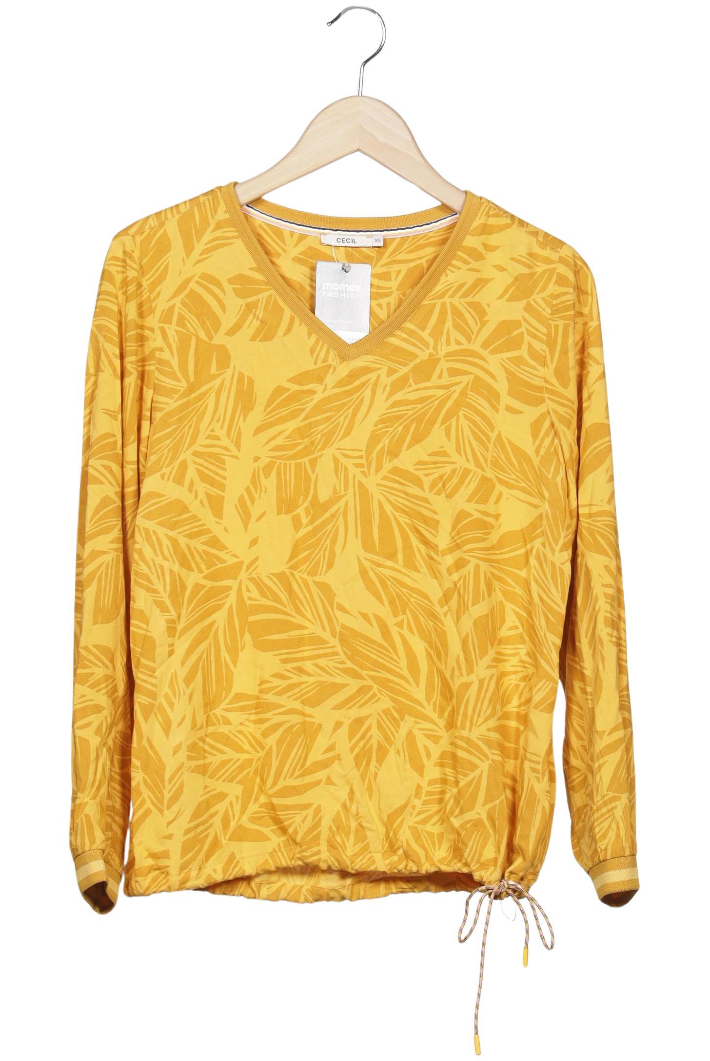 

Cecil Damen Langarmshirt, gelb, Gr. 34