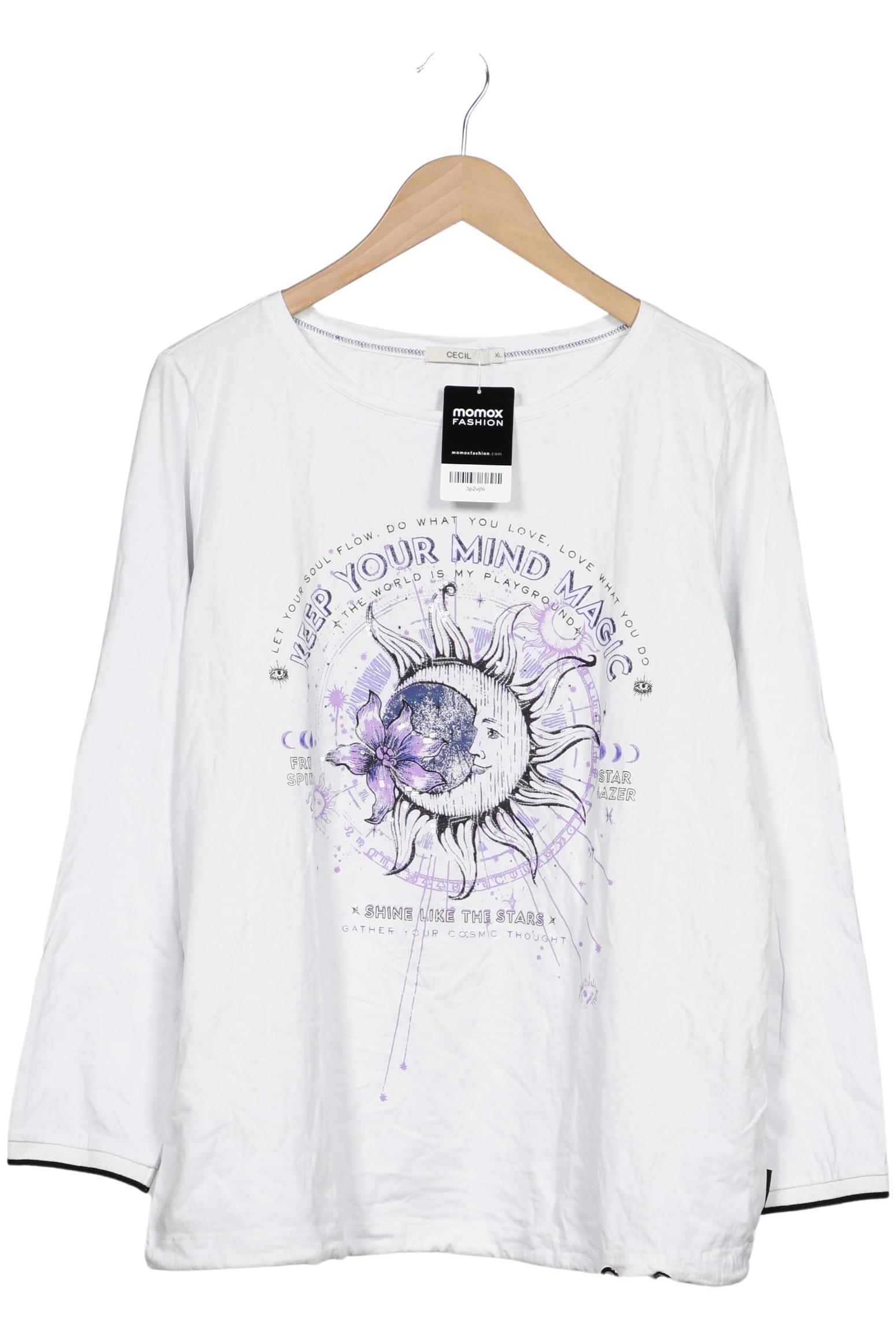 

Cecil Damen Langarmshirt, weiß, Gr. 44