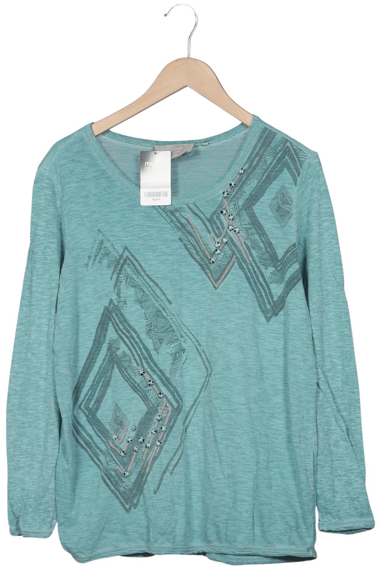 

Cecil Damen Langarmshirt, türkis, Gr. 42