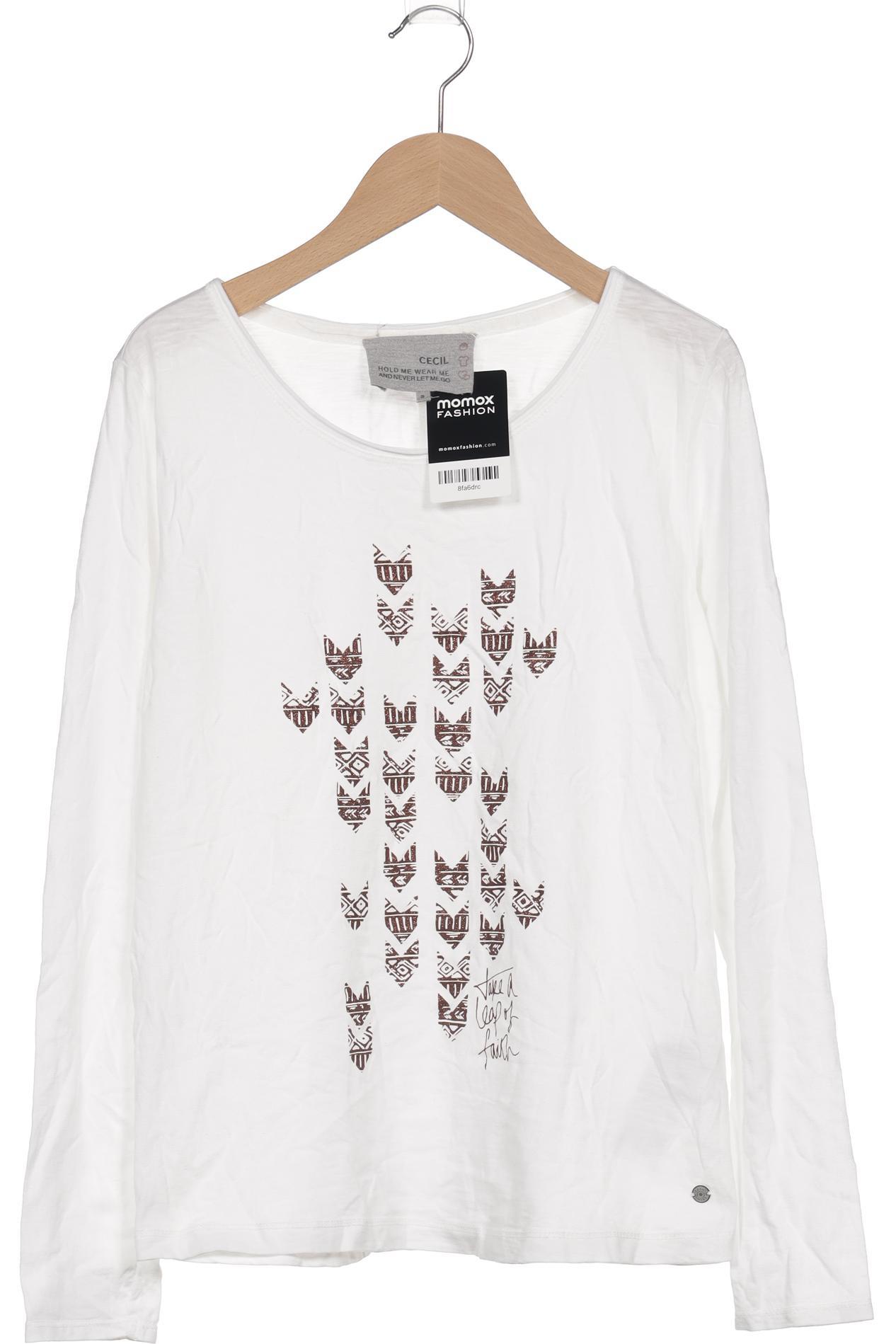 

Cecil Damen Langarmshirt, weiß, Gr. 36