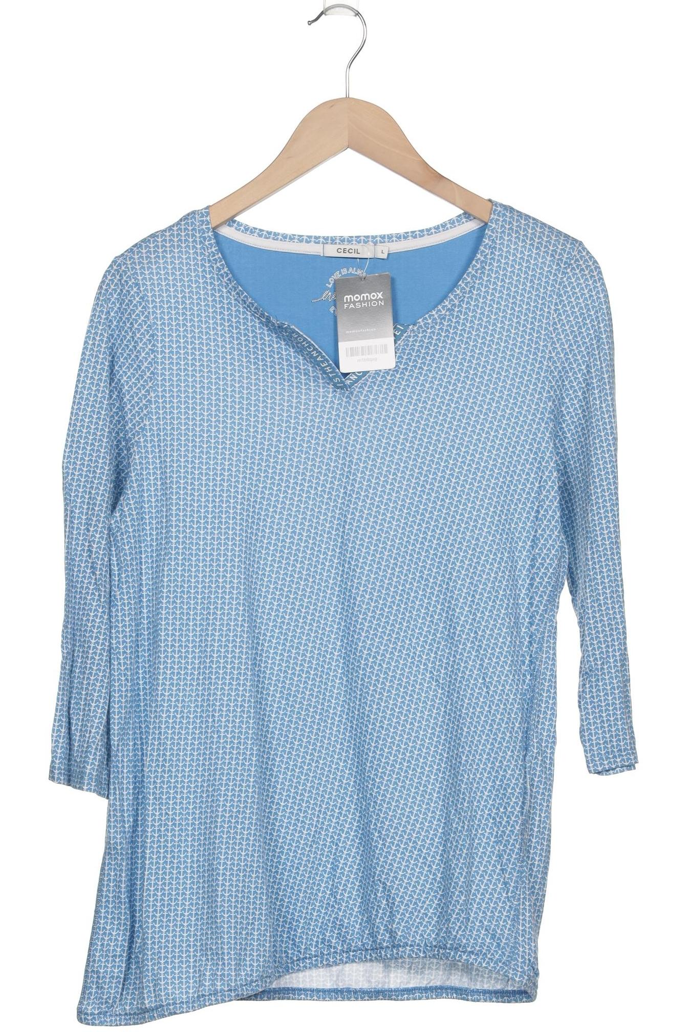 

Cecil Damen Langarmshirt, blau, Gr. 42
