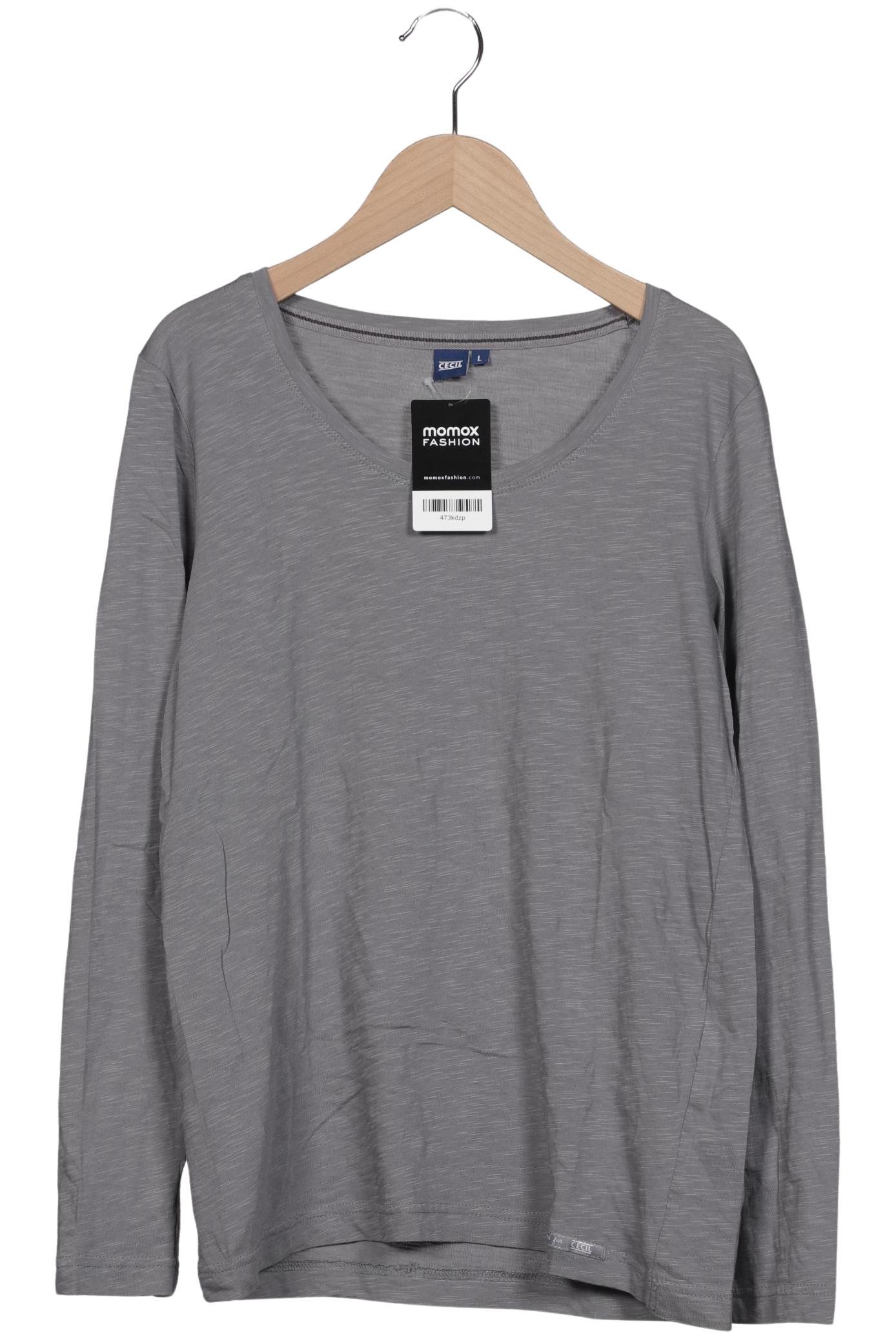 

Cecil Damen Langarmshirt, grau, Gr. 42