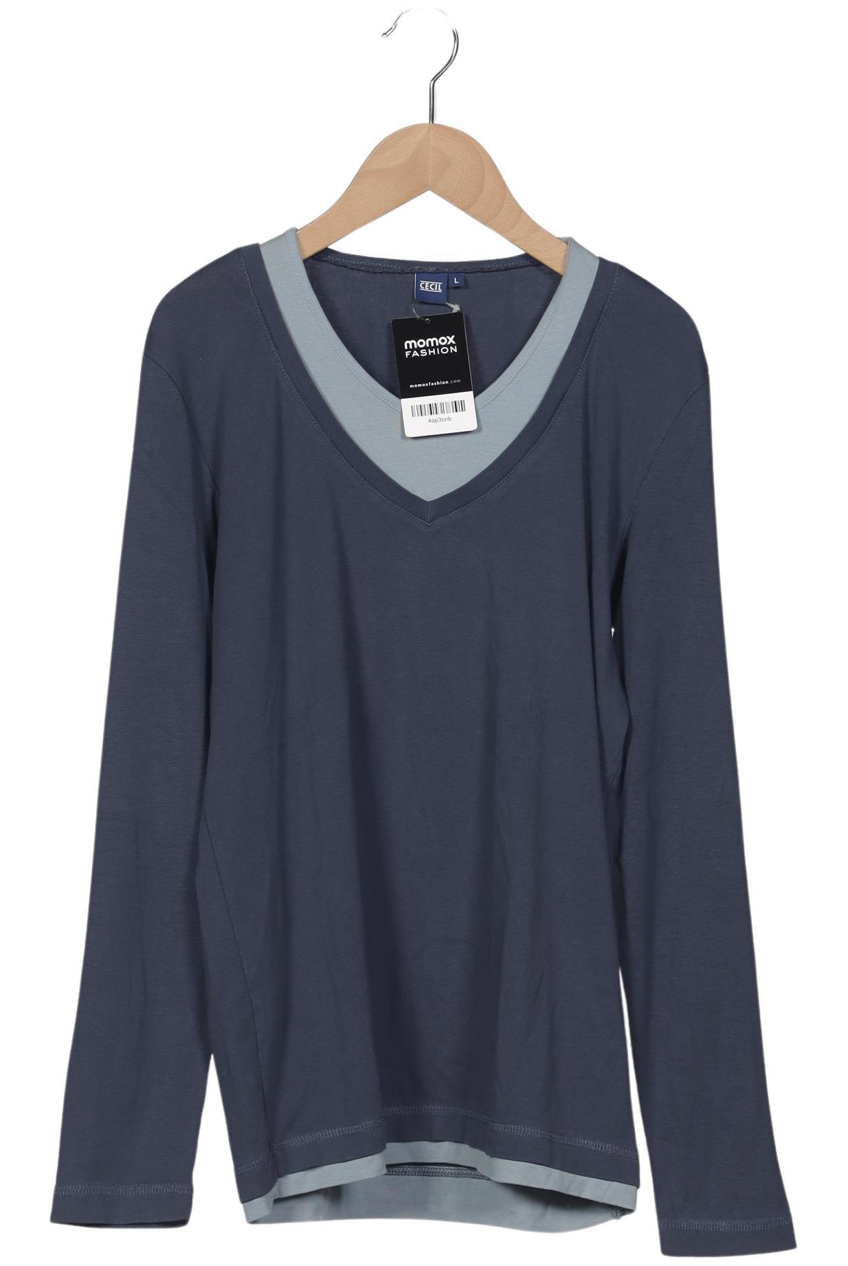

Cecil Damen Langarmshirt, marineblau, Gr. 42